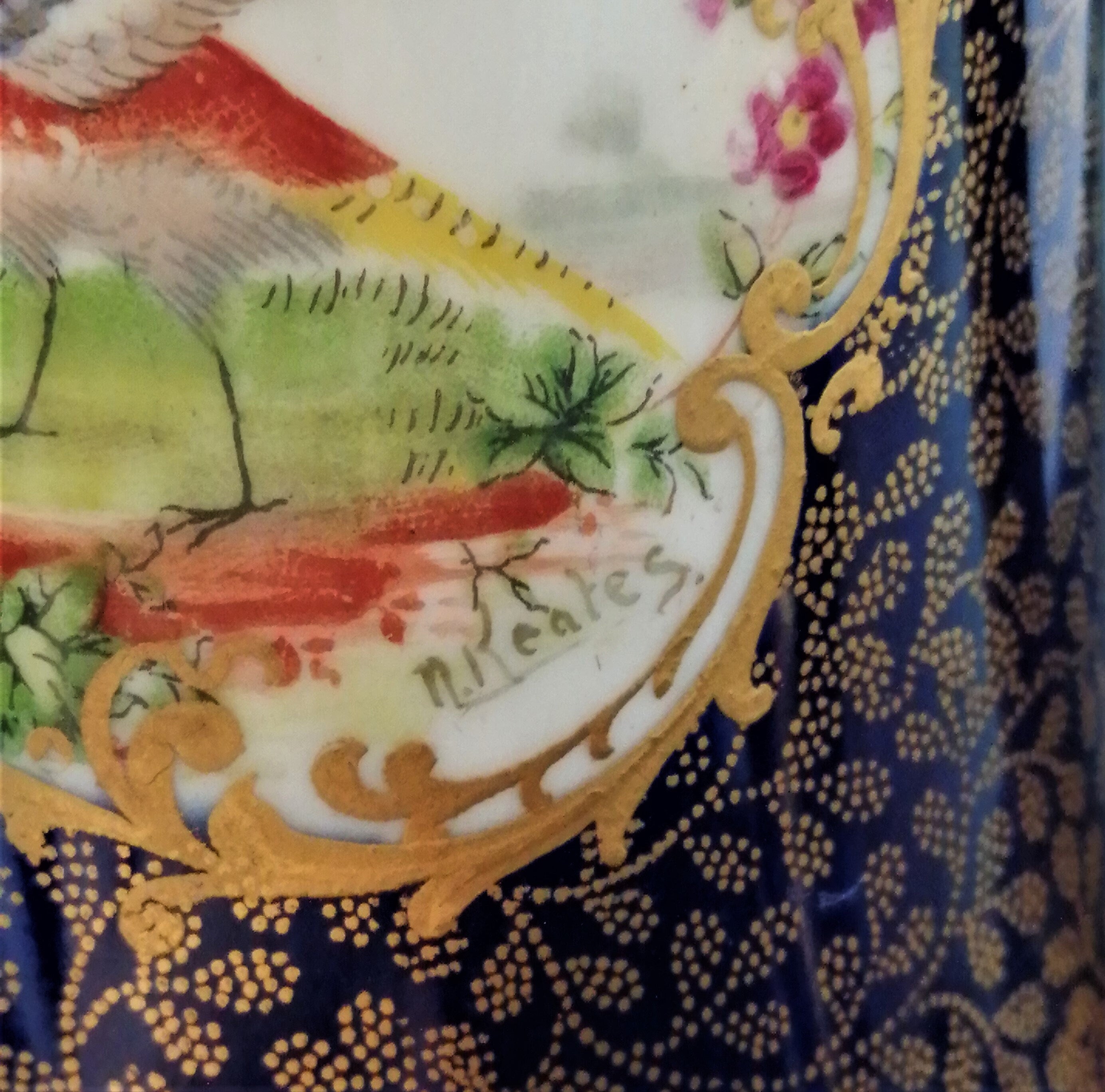 Two painted cylindrical vases, Robert Allen, RA7634, N. Keates, 1907 - 1922
