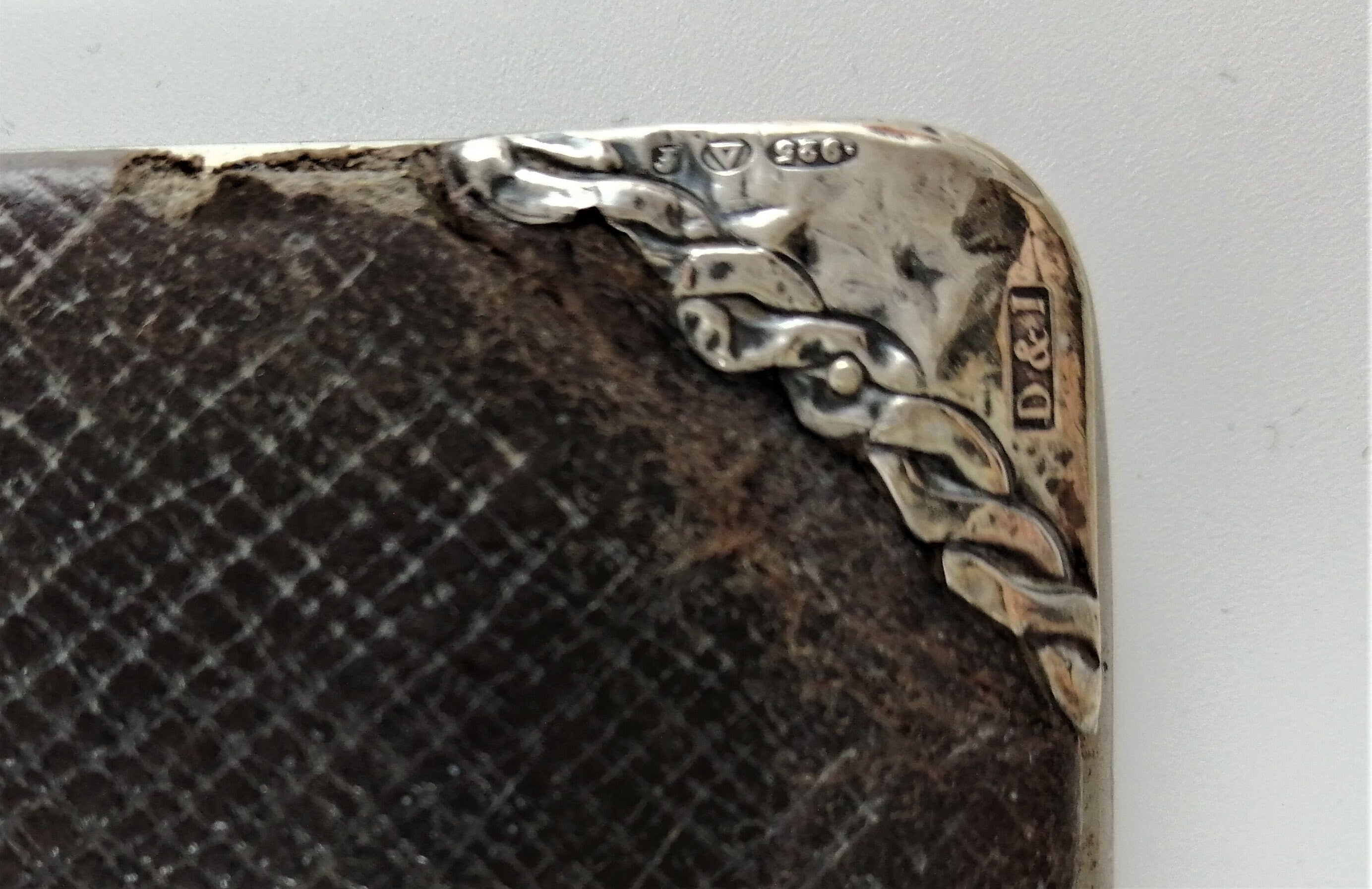 Purse, Calling/Business card cases - Leather, Sterling silver - 19th c.