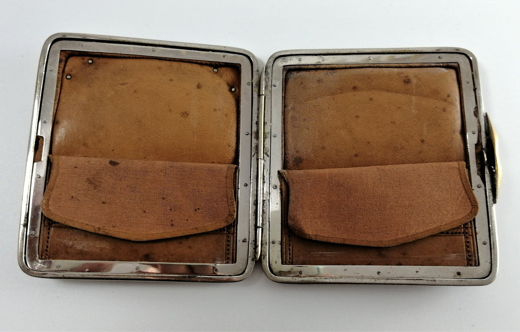 Purse, Calling/Business card cases - Leather, Sterling silver - 19th c.