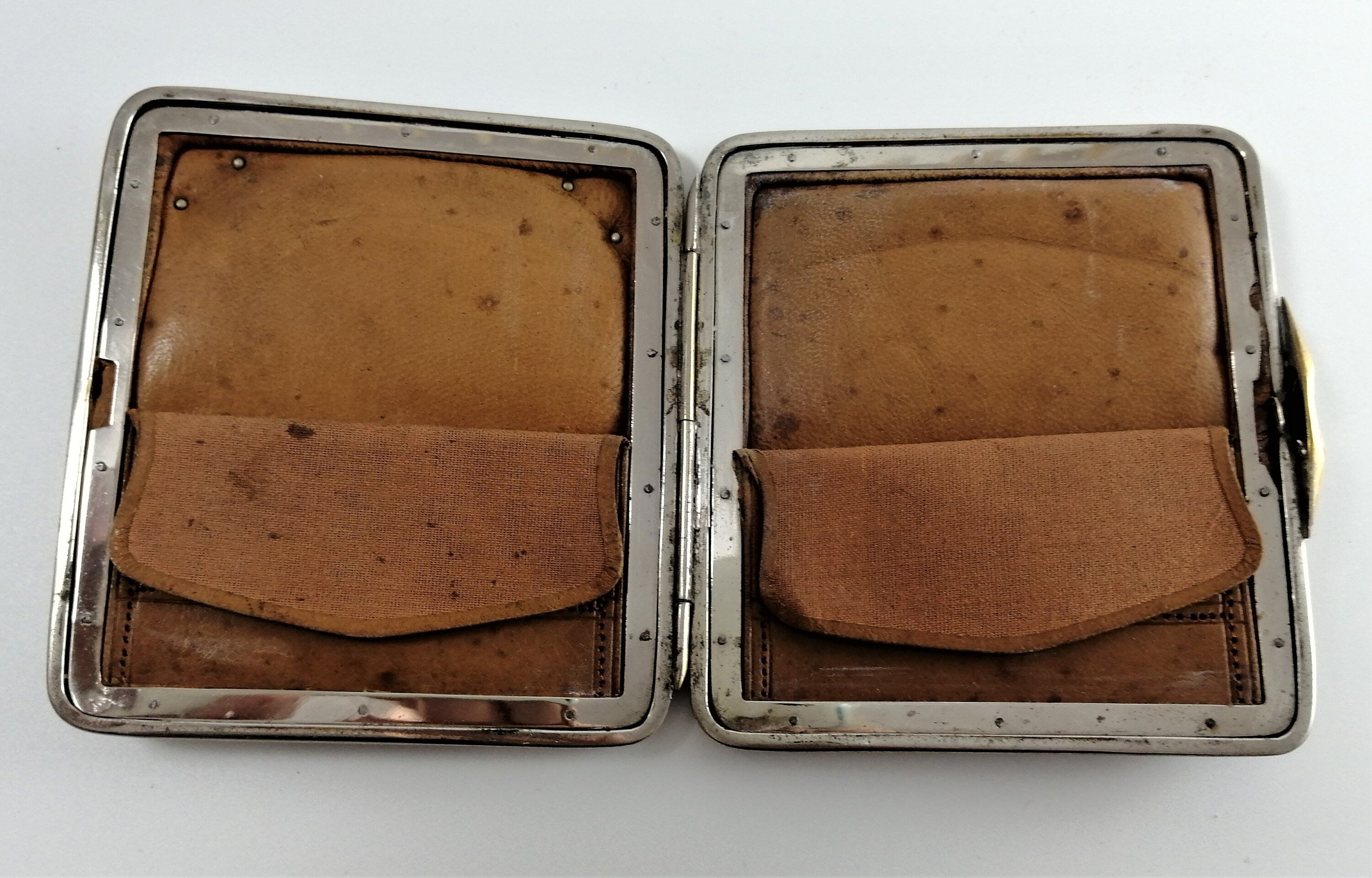 Purse, Calling/Business card cases - Leather, Sterling silver - 19th c.