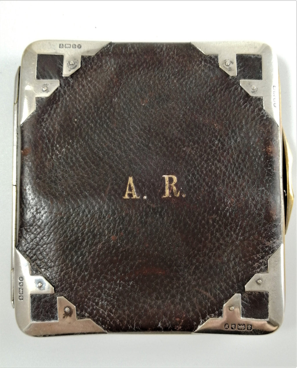 Purse, Calling/Business card cases - Leather, Sterling silver - 19th c.