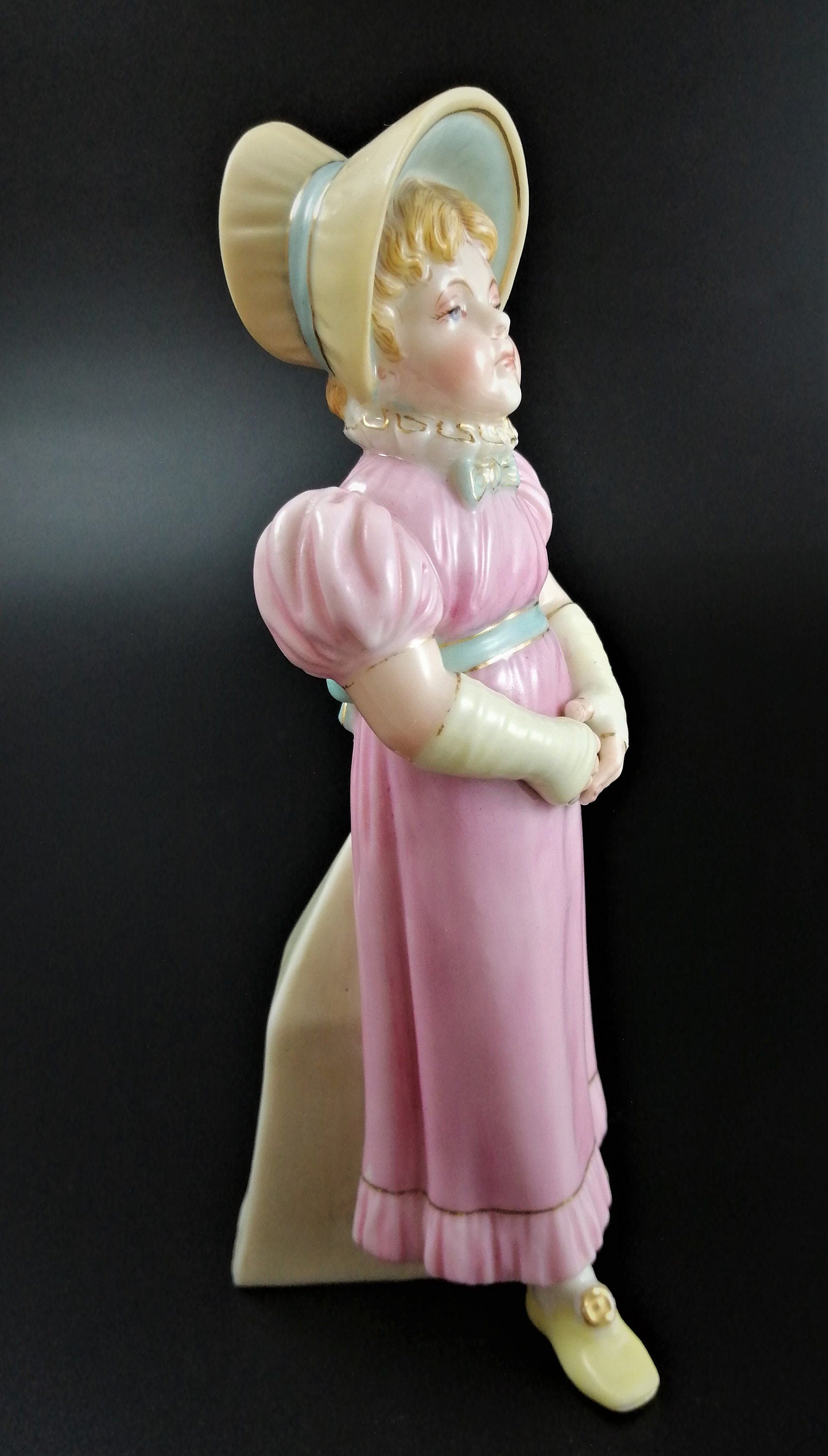 Rare Royal Worcester Porcelain Sugar Caster: Kate Greenaway Style, 1883