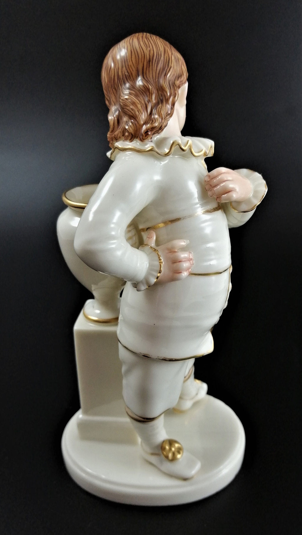 Rare Royal Worcester Figurine: Boy with Vase by James Hadley, 1883