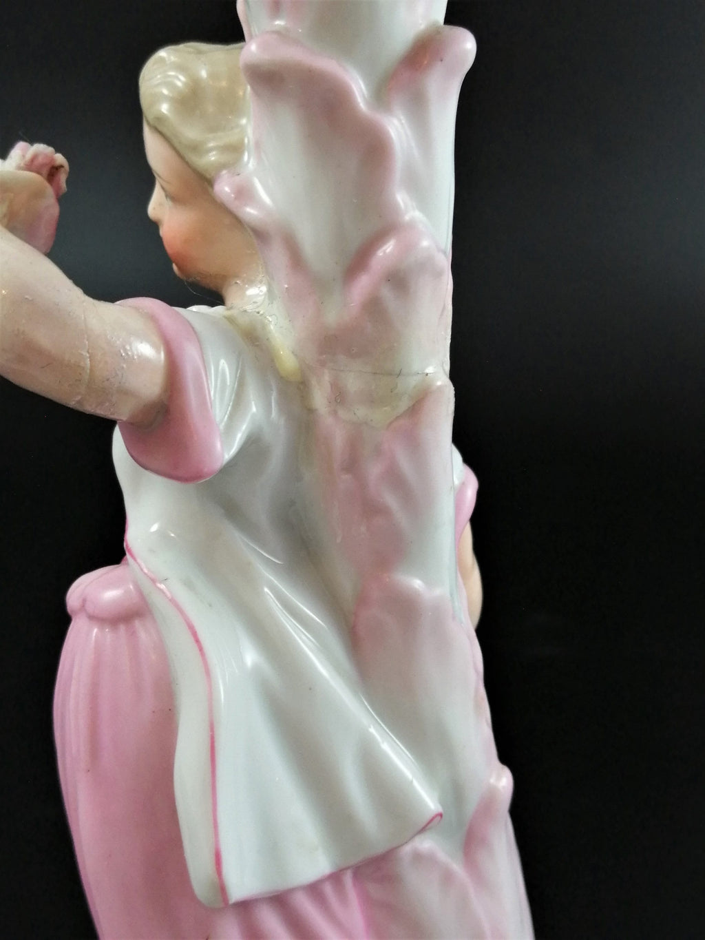 Antique pair of porcelain candelabrum , Giulio Richard of Milan,c.1880