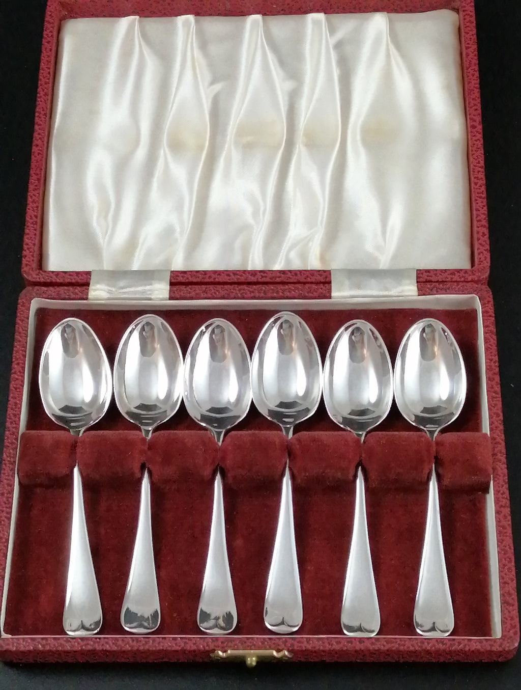 Sterling Silver Fancy Back (Picture Back) Teaspoons (Set of 6) - I Love Liberty