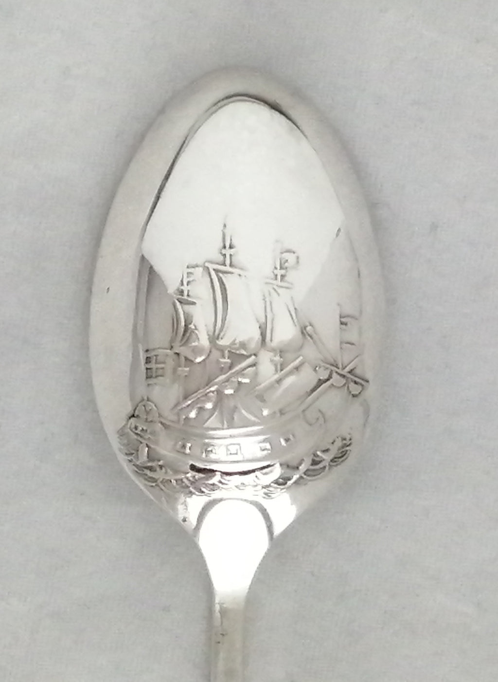 Sterling Silver Fancy Back (Picture Back) Teaspoons (Set of 6) - I Love Liberty