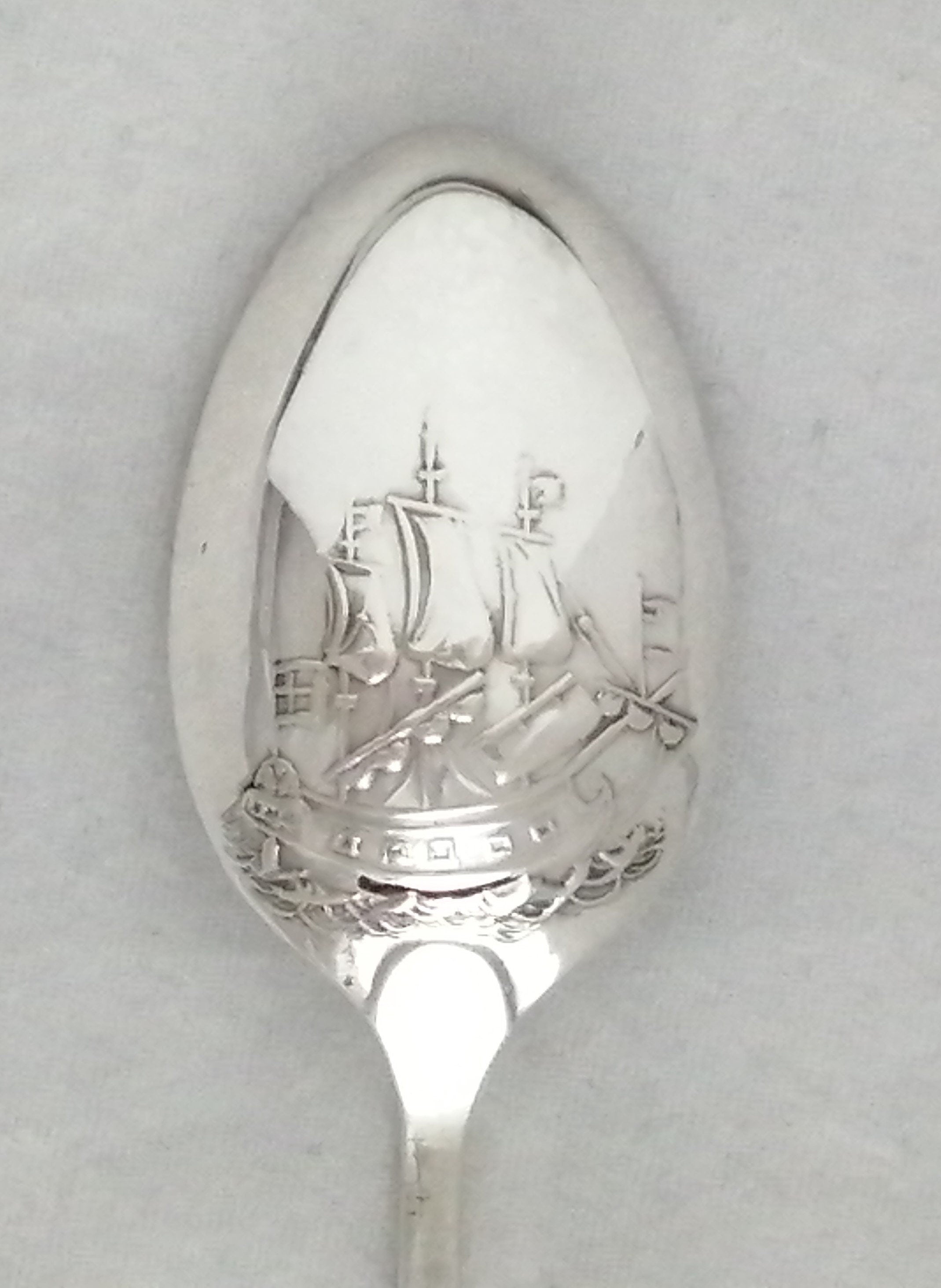 Sterling Silver Fancy Back (Picture Back) Teaspoons (Set of 6) - I Love Liberty