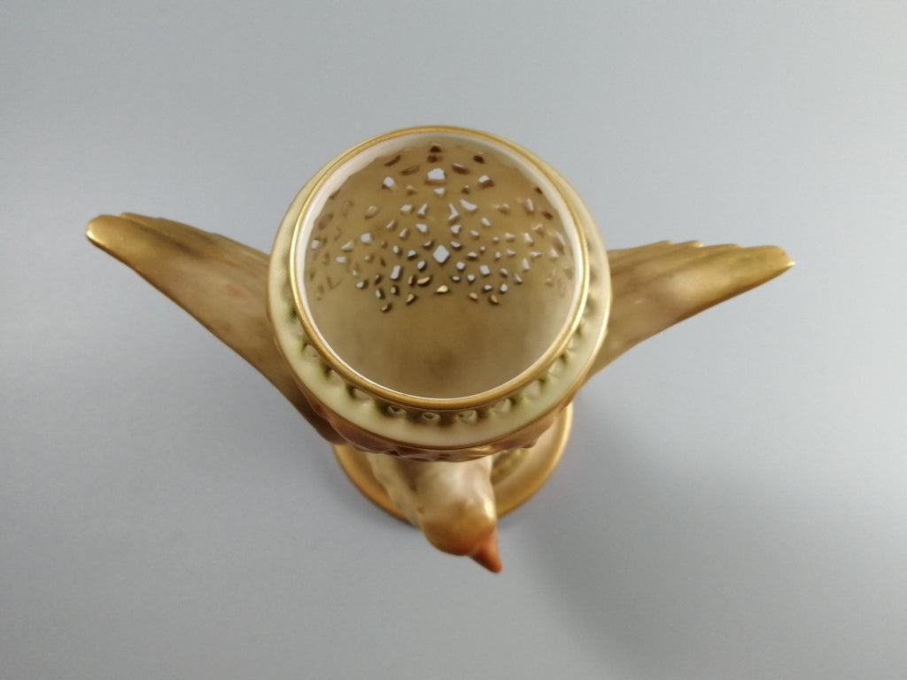 Royal Worcester eagle reticulated pot pourri 1920