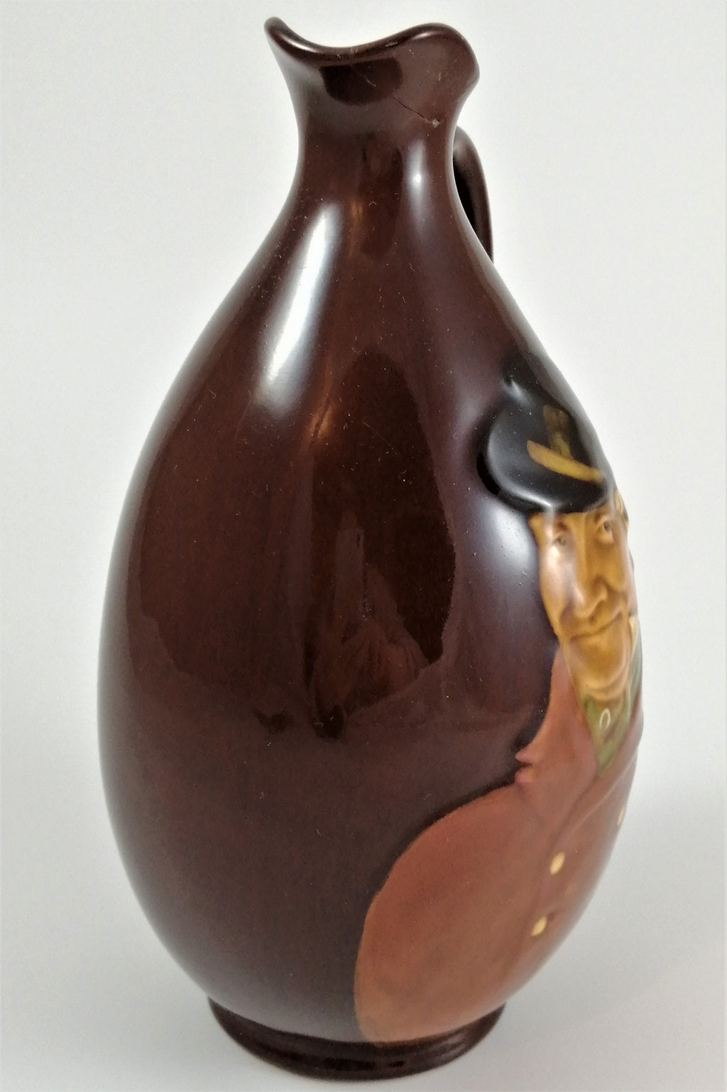 Antique Edwardian stoneware Royal Doulton Kingsware SPORTING SQUIRE Dewars whisky jug flask flagon