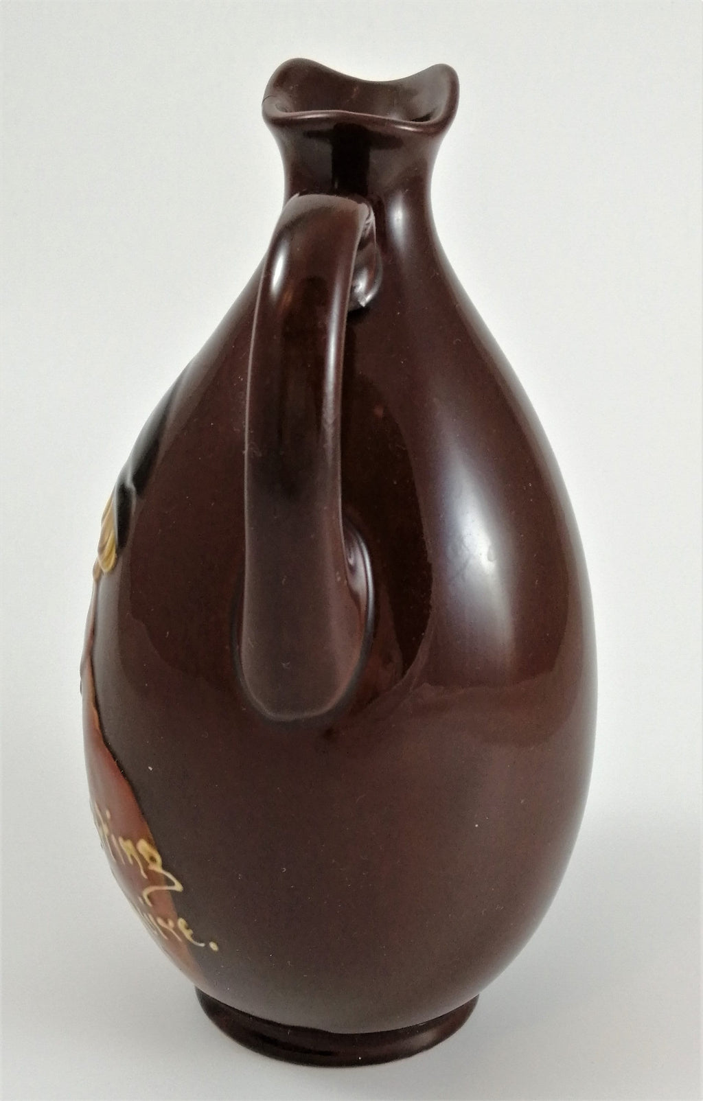 Antique Edwardian stoneware Royal Doulton Kingsware SPORTING SQUIRE Dewars whisky jug flask flagon