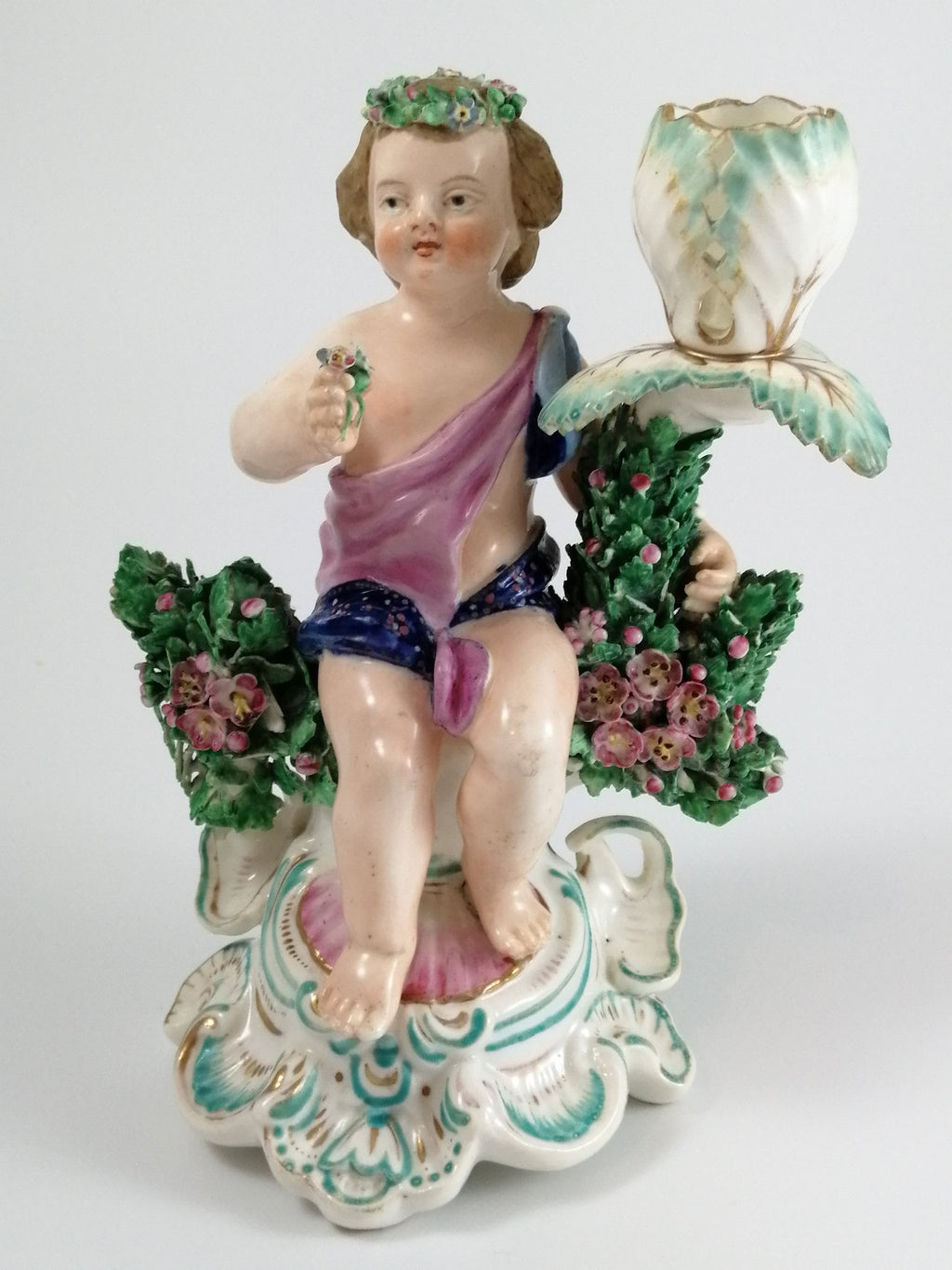 Antique Derby Porcelain Cherub Candlesticks: Sampson Hancock, c. 1867–1870