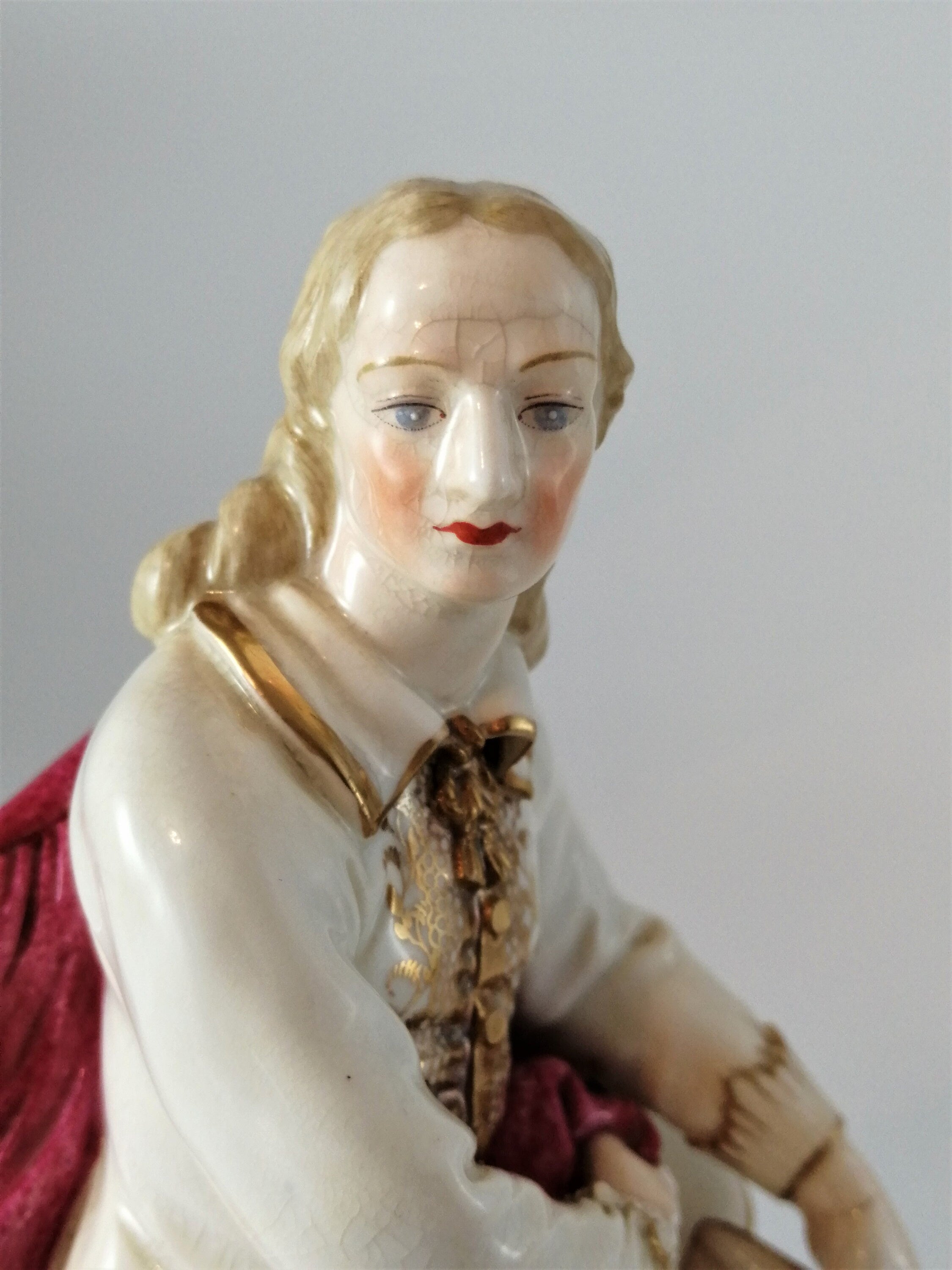 Antique Derby porcelain figures of Milton circa 1780-1785.
