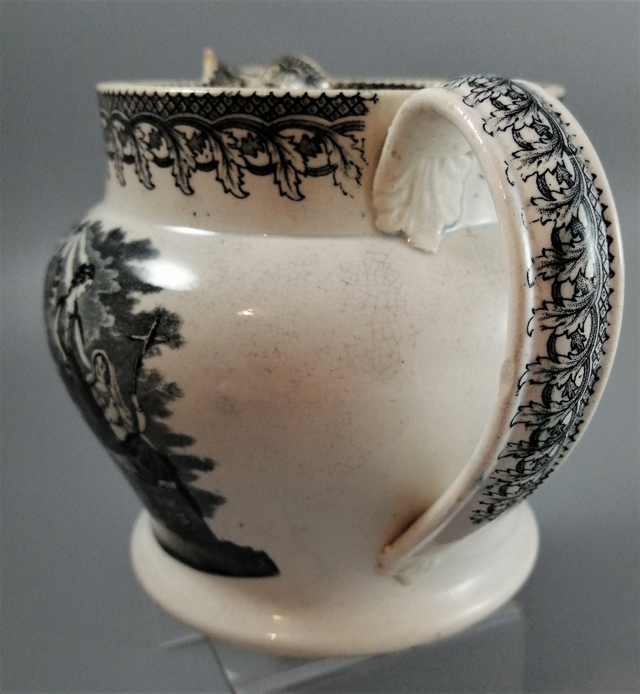 Antique jug with Masonic designs, Independent Order of Odd Fellows Fraternity.