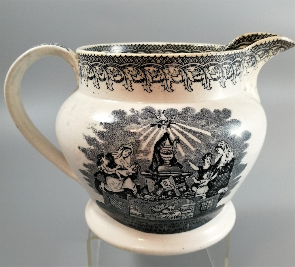 Antique jug with Masonic designs, Independent Order of Odd Fellows Fraternity.
