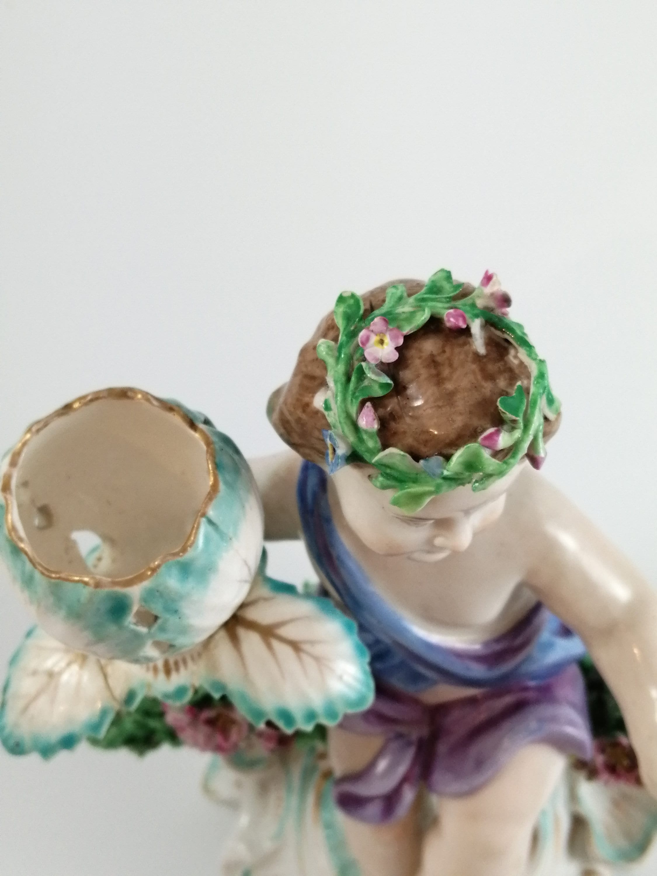 Antique Derby Porcelain Cherub Candlesticks: Sampson Hancock, c. 1867–1870