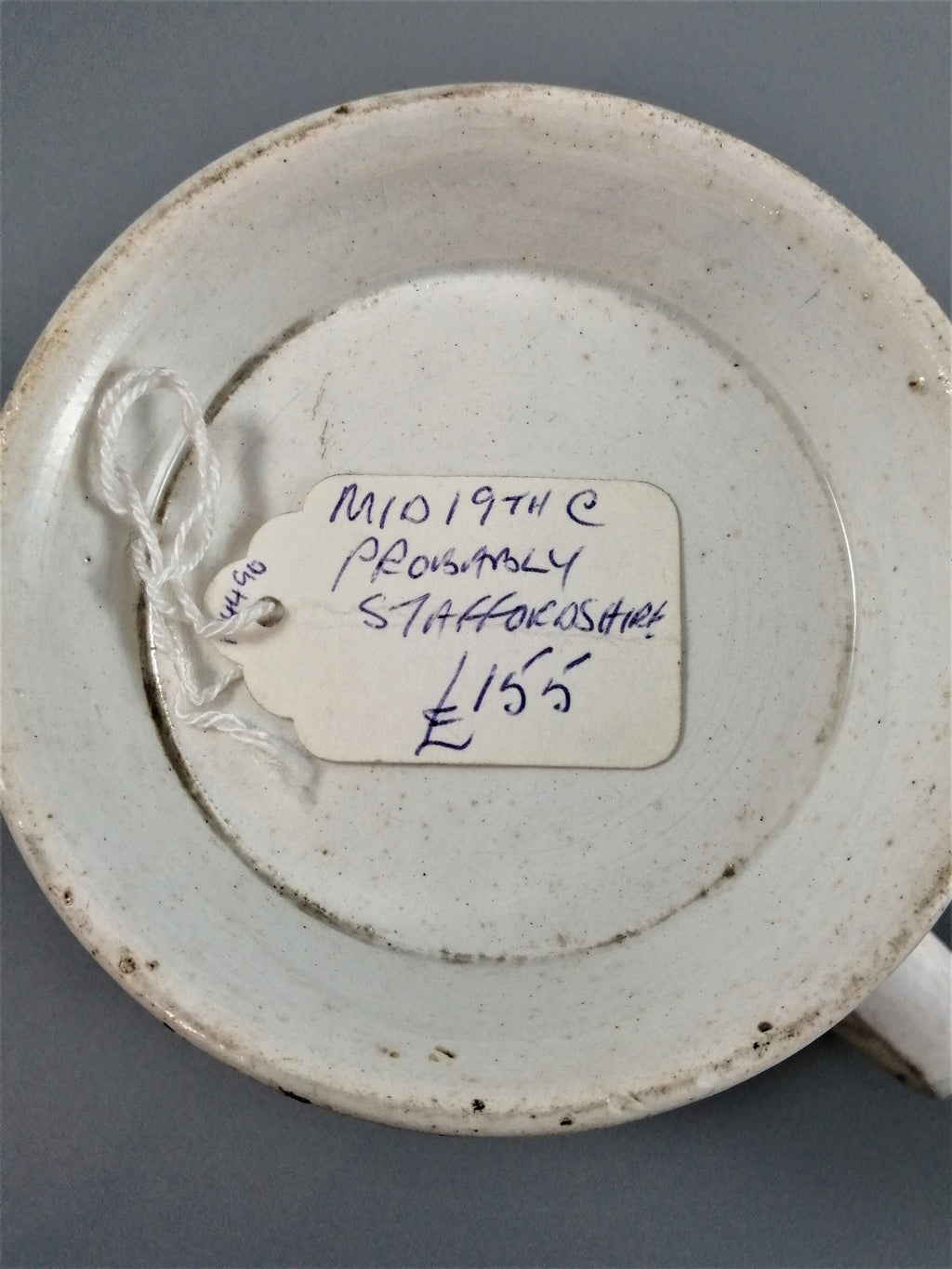Victorian Staffordshire Pearlware Mug: Odd Fellows Commemorative, c. 1850s