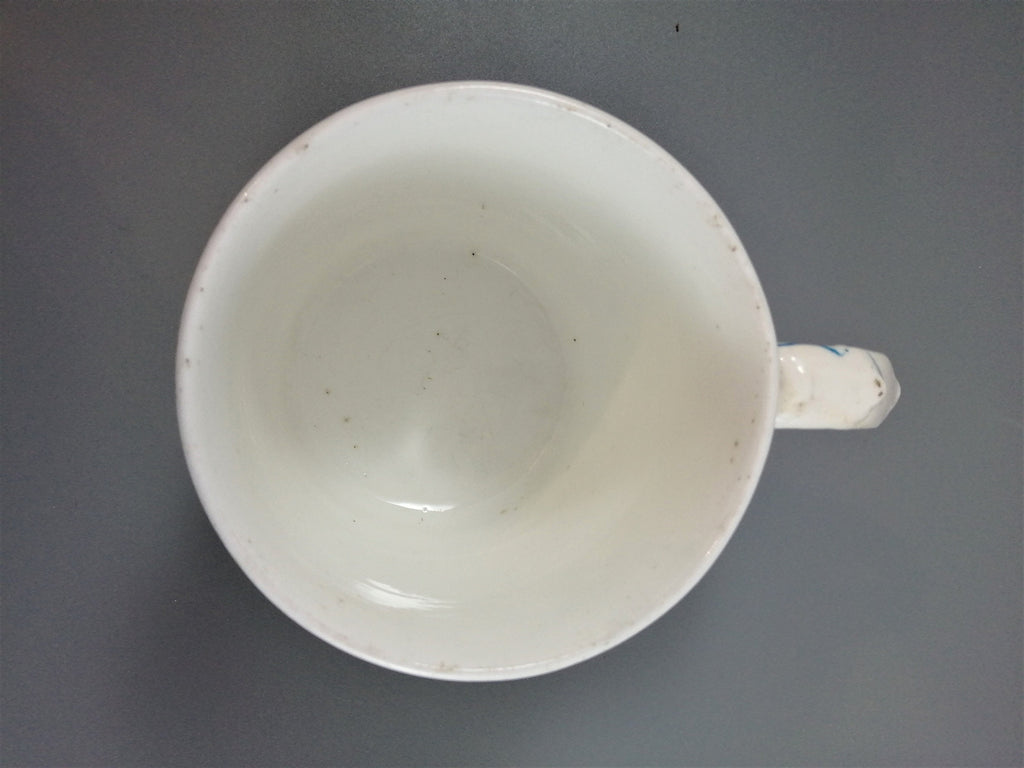 Victorian Odd Fellows Mug: Black Transferware Commemorative, c. 1850s