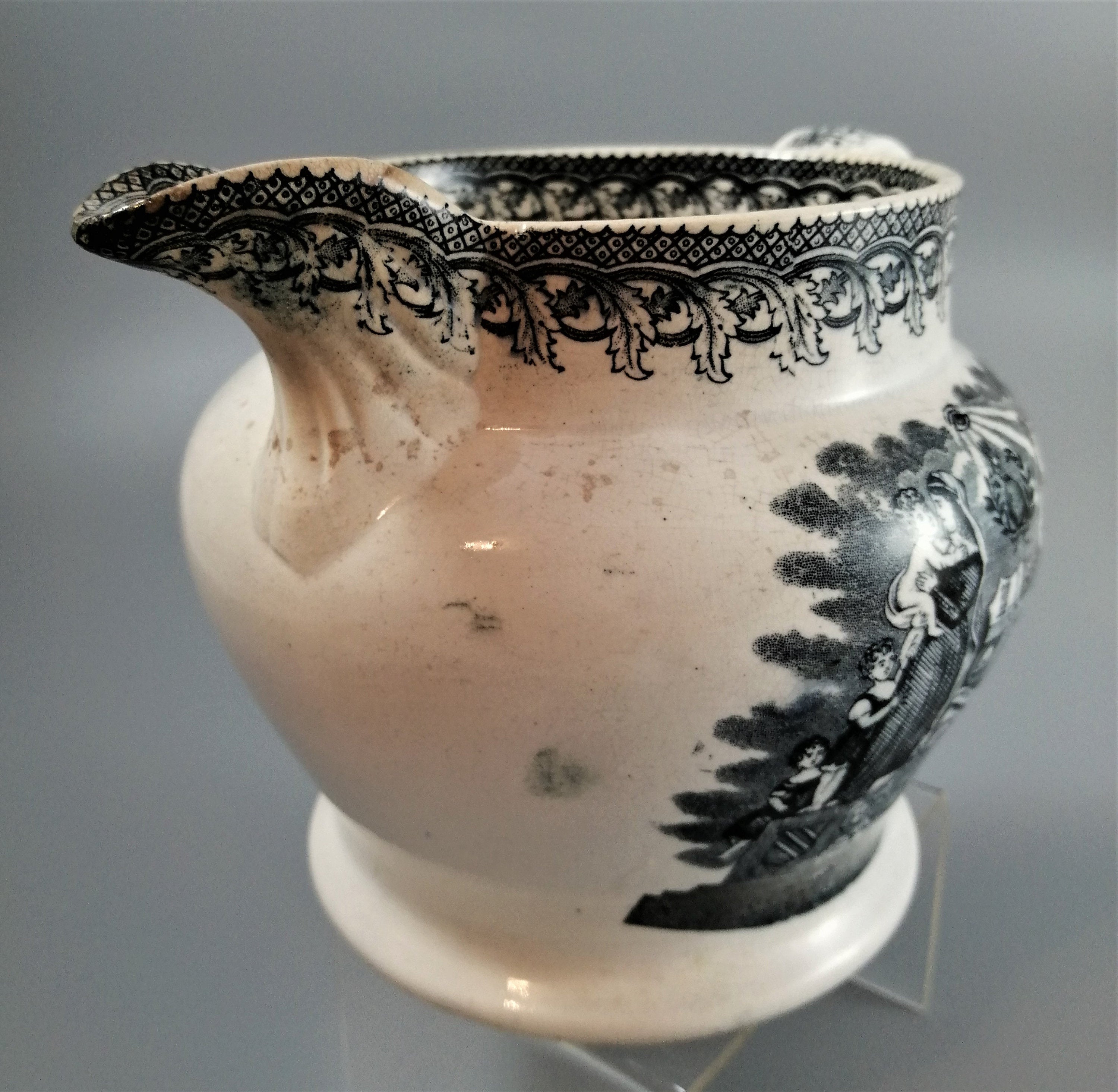 Antique jug with Masonic designs, Independent Order of Odd Fellows Fraternity.