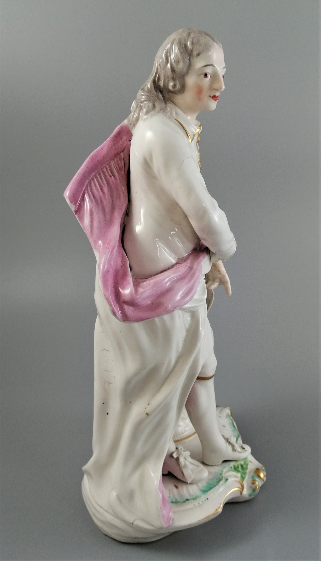 Antique Derby Porcelain John Milton Figurine, c. 1765