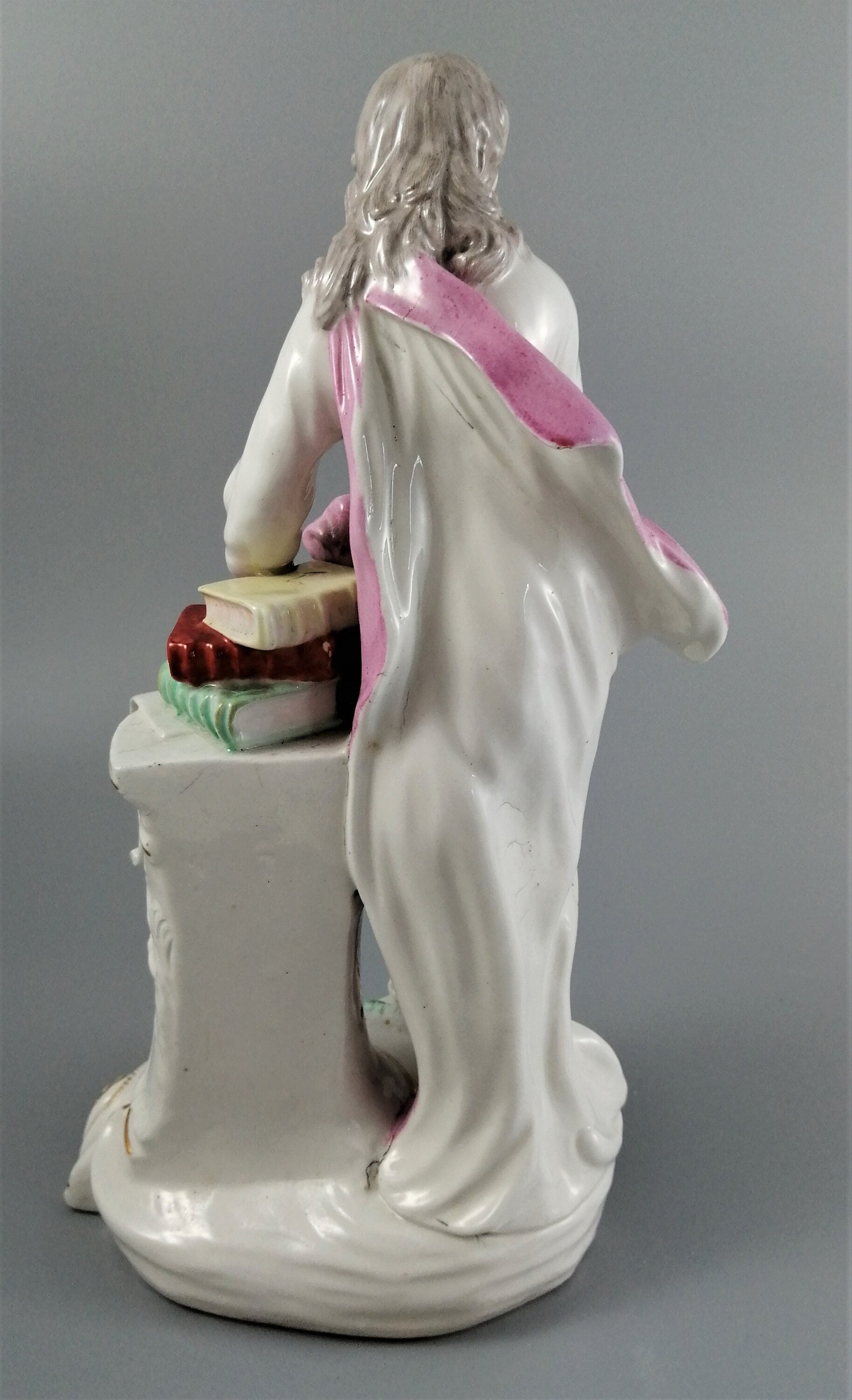 Antique Derby Porcelain John Milton Figurine, c. 1765