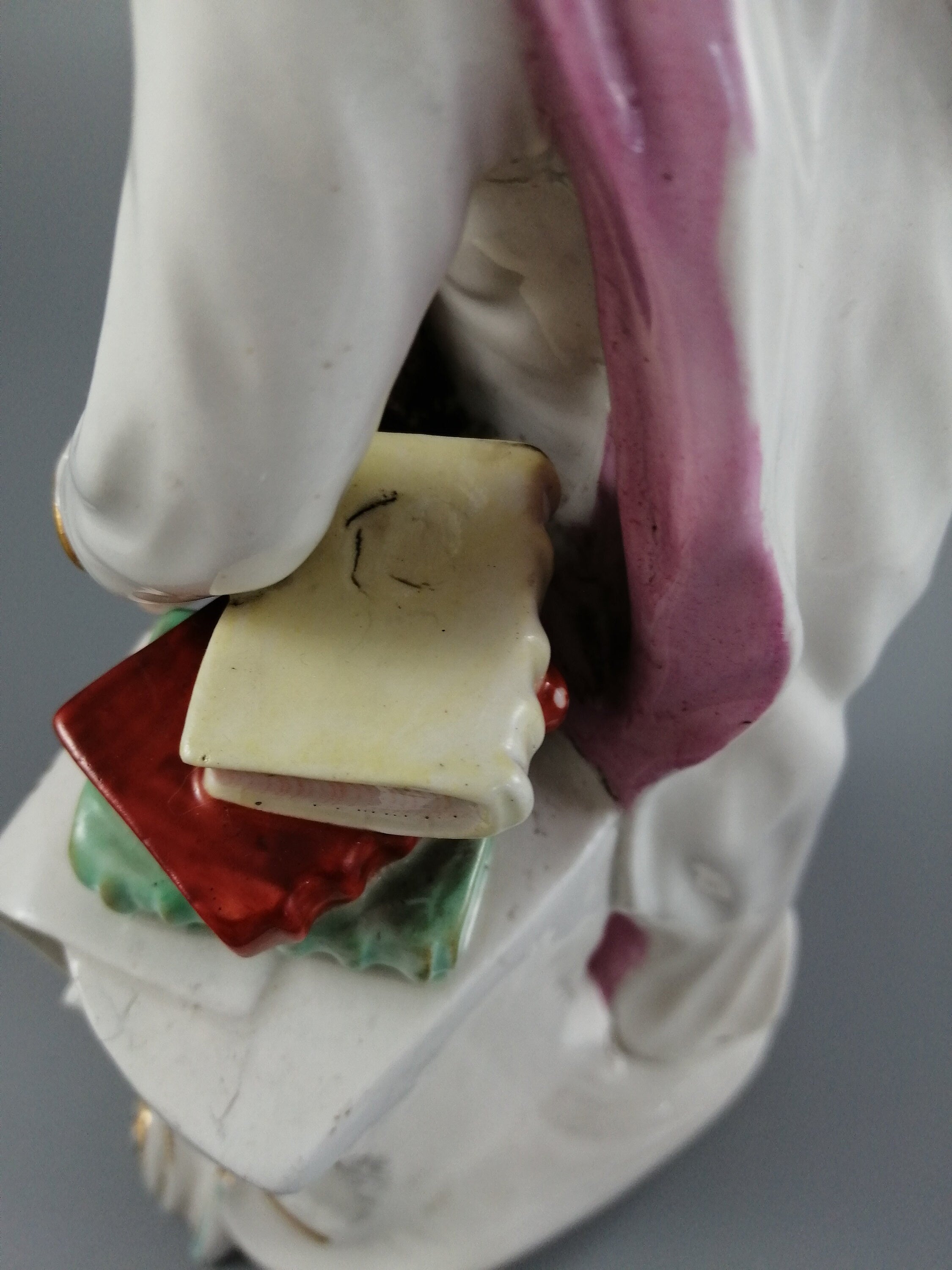 Antique Derby Porcelain John Milton Figurine, c. 1765