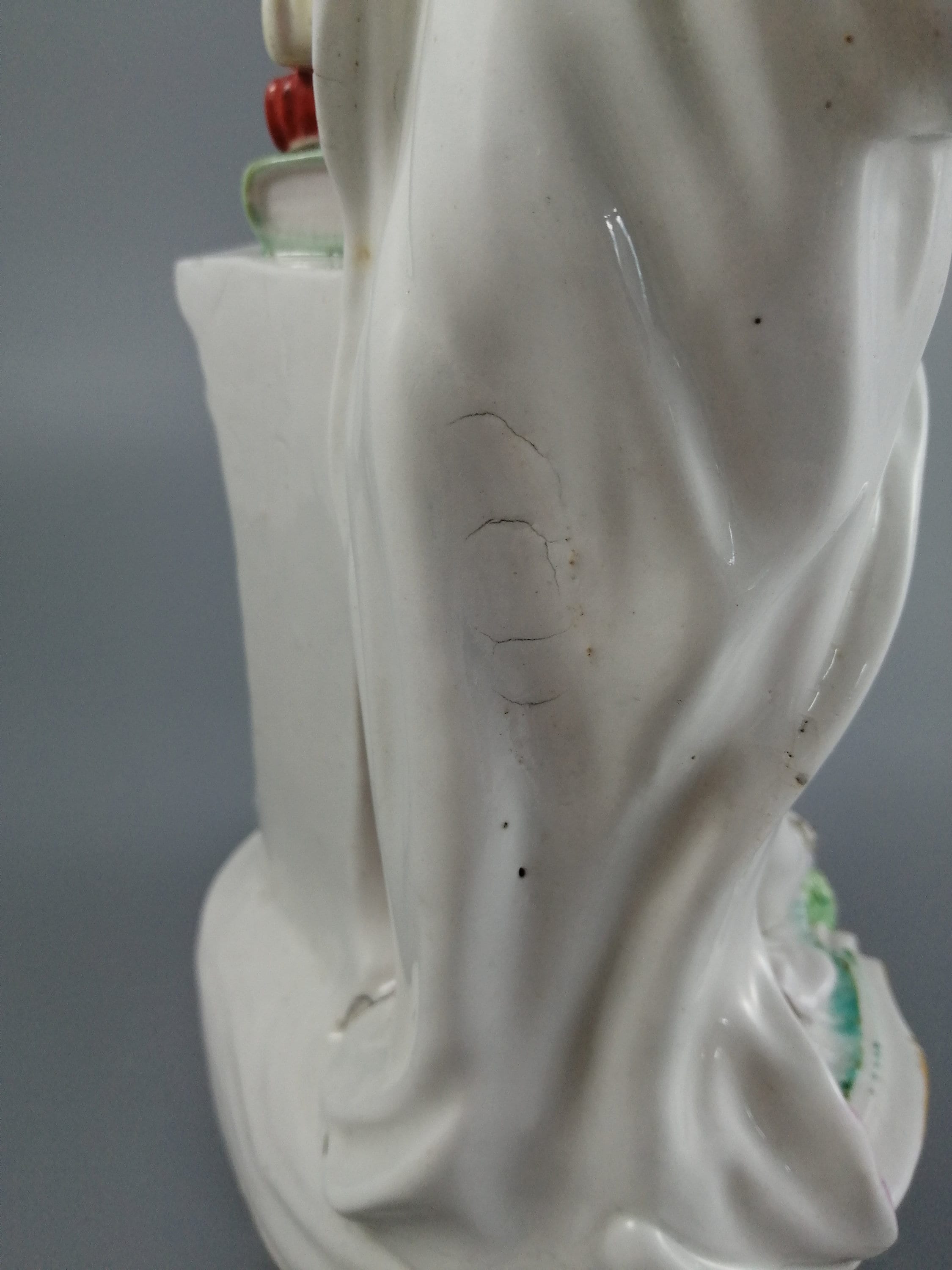 Antique Derby Porcelain John Milton Figurine, c. 1765