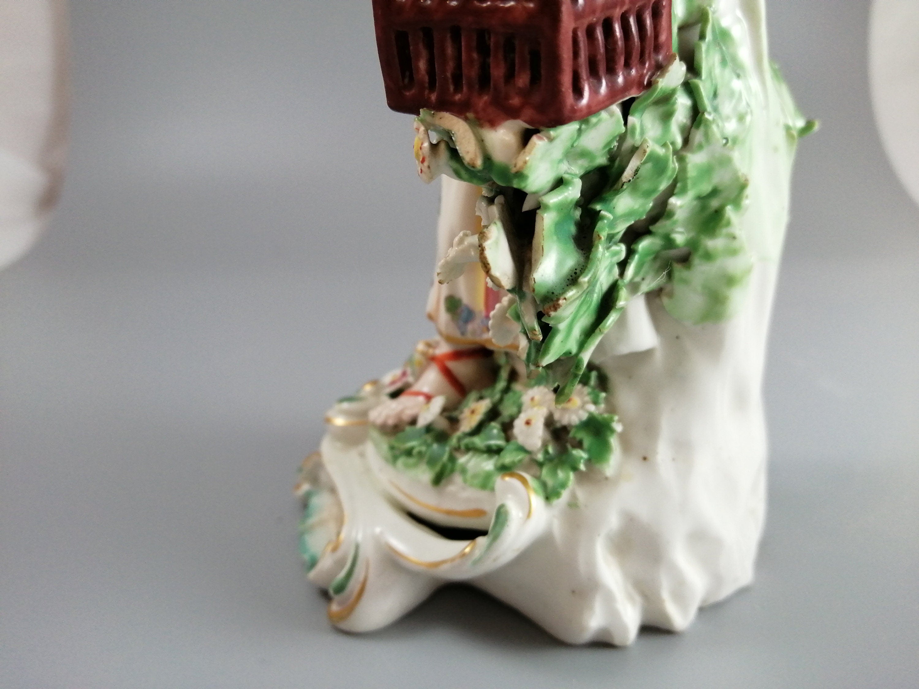 Rare Derby Porcelain Figurine: 'Air' - Allegorical Lady with Birdcage (1756-1765)