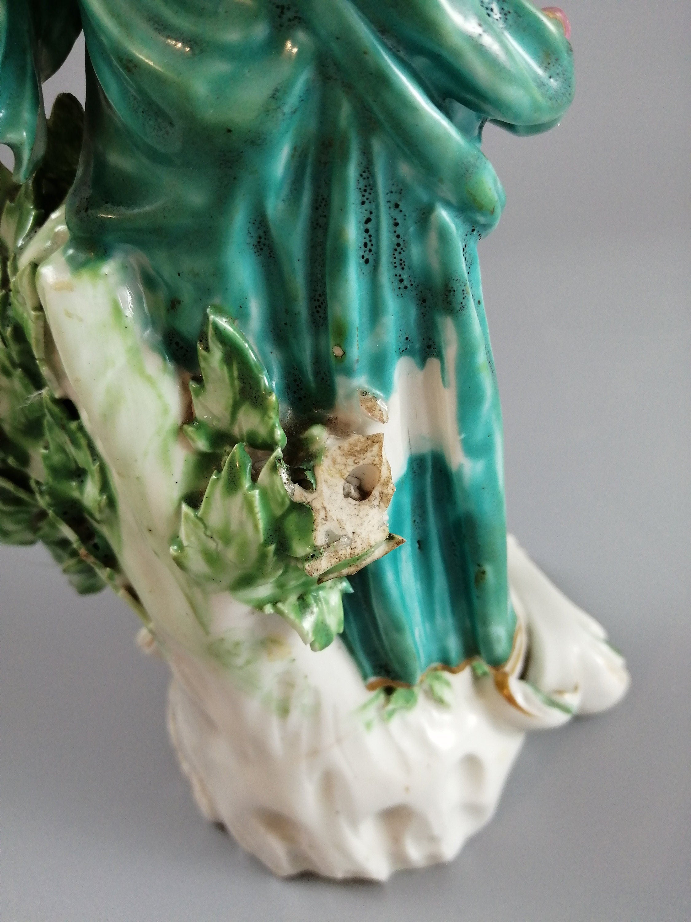 Rare Derby Porcelain Figurine: 'Air' - Allegorical Lady with Birdcage (1756-1765)
