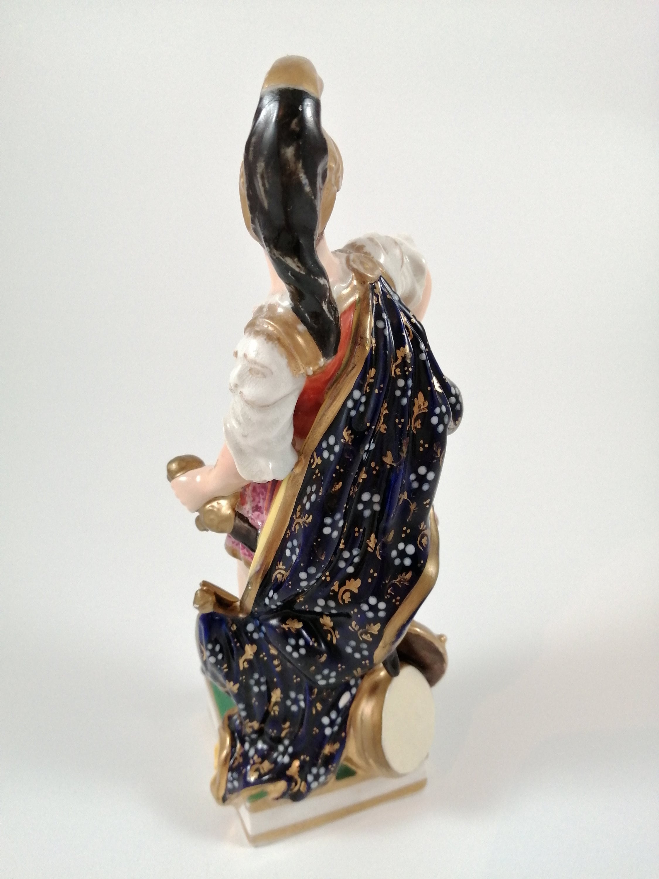 Antique Derby Porcelain Mars Figurine: Roman God of War, Bloor Period c. 1830
