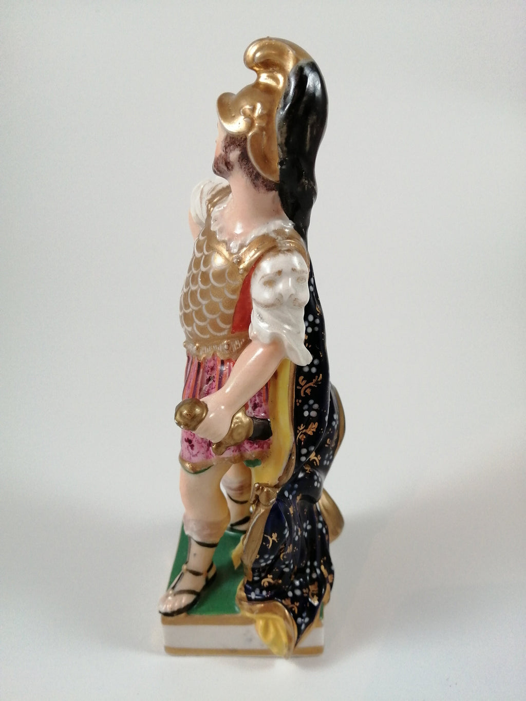 Antique Derby Porcelain Mars Figurine: Roman God of War, Bloor Period c. 1830