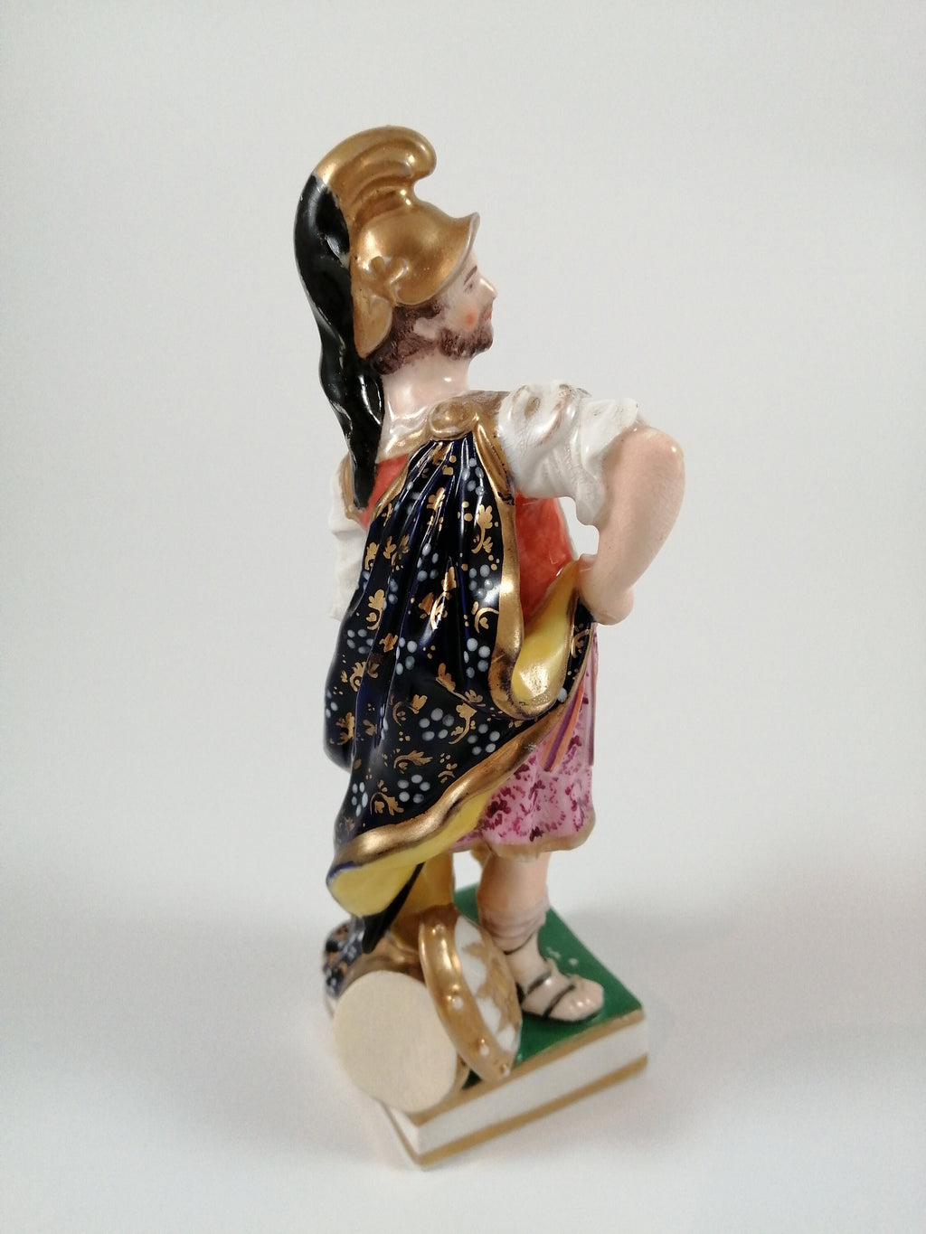 Antique Derby Porcelain Mars Figurine: Roman God of War, Bloor Period c. 1830