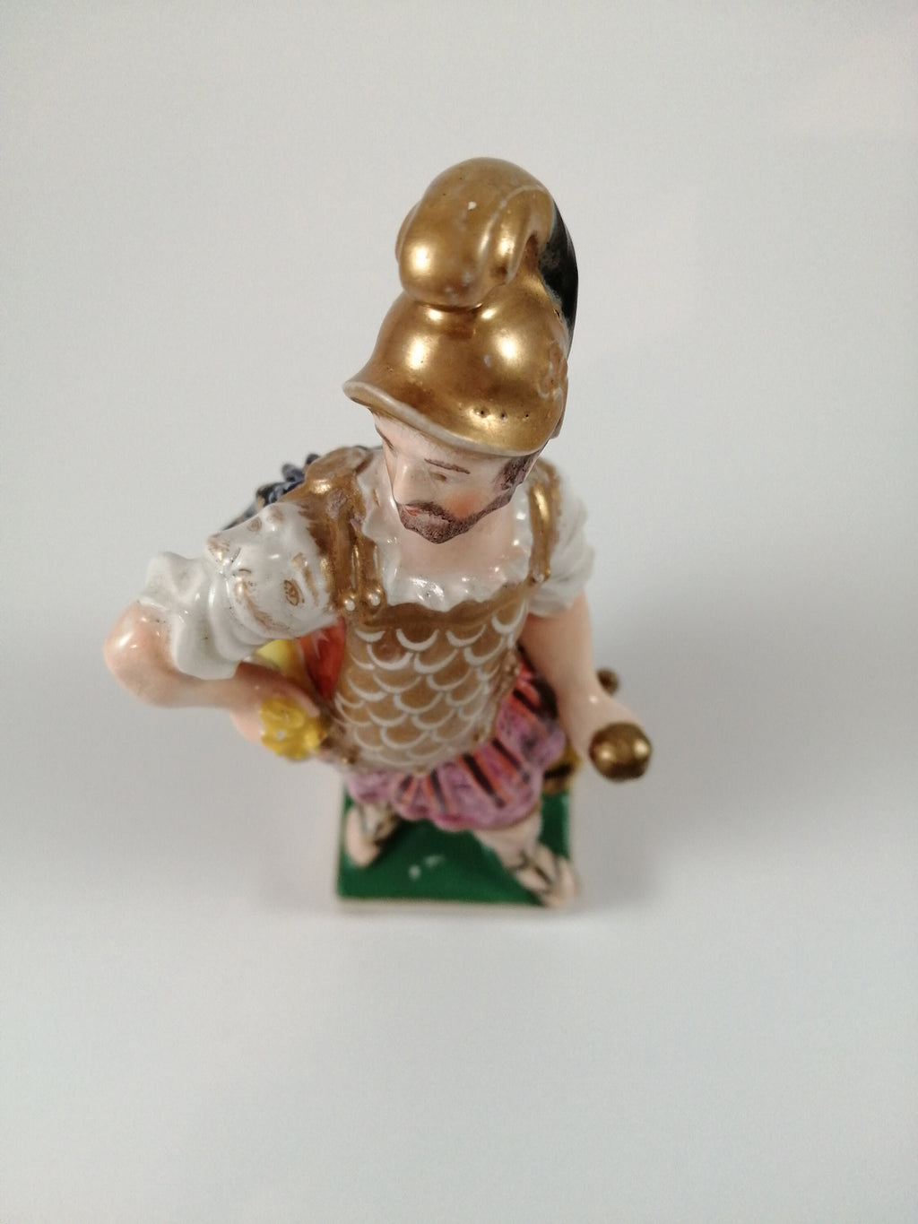 Antique Derby Porcelain Mars Figurine: Roman God of War, Bloor Period c. 1830