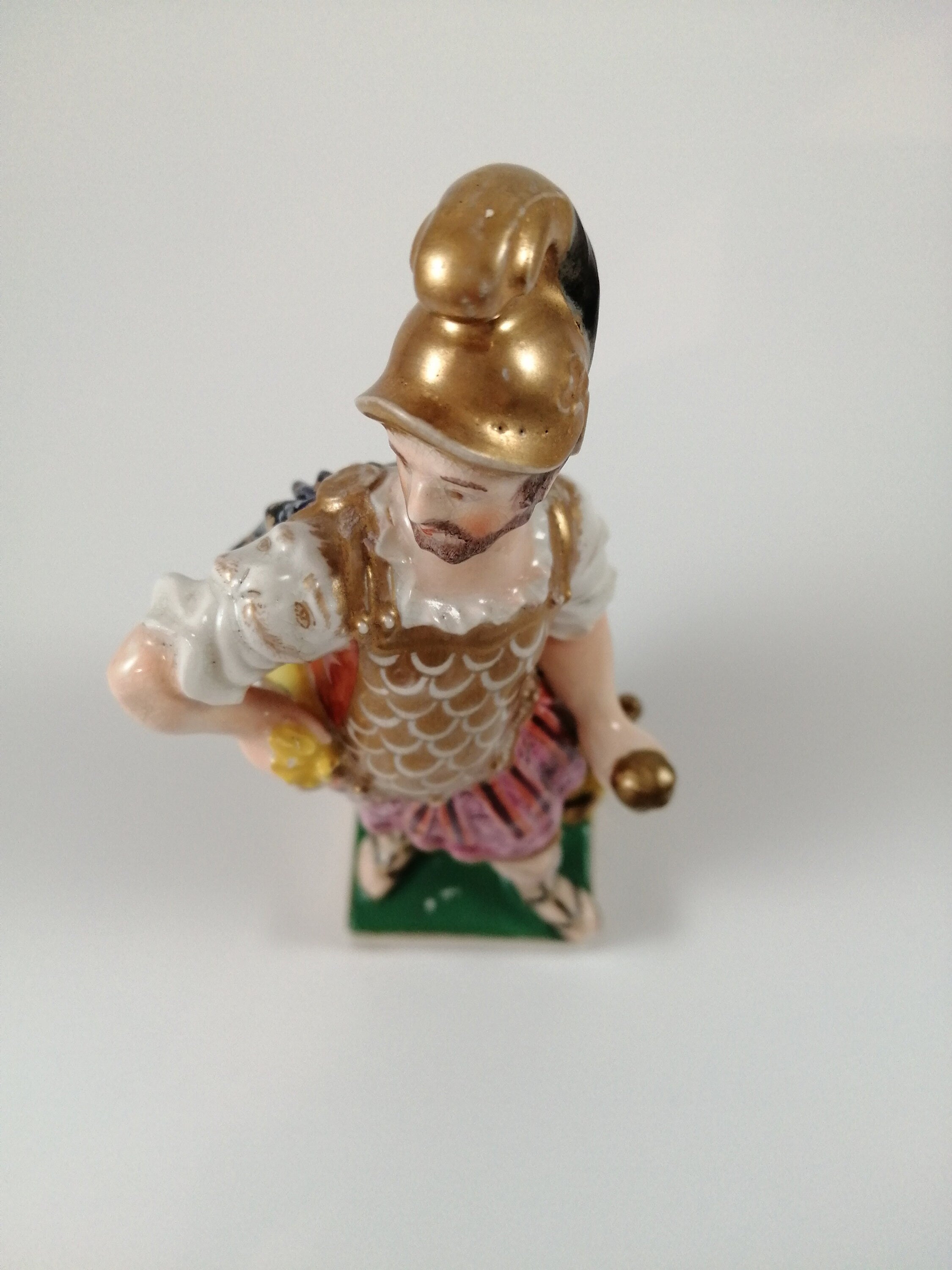 Antique Derby Porcelain Mars Figurine: Roman God of War, Bloor Period c. 1830