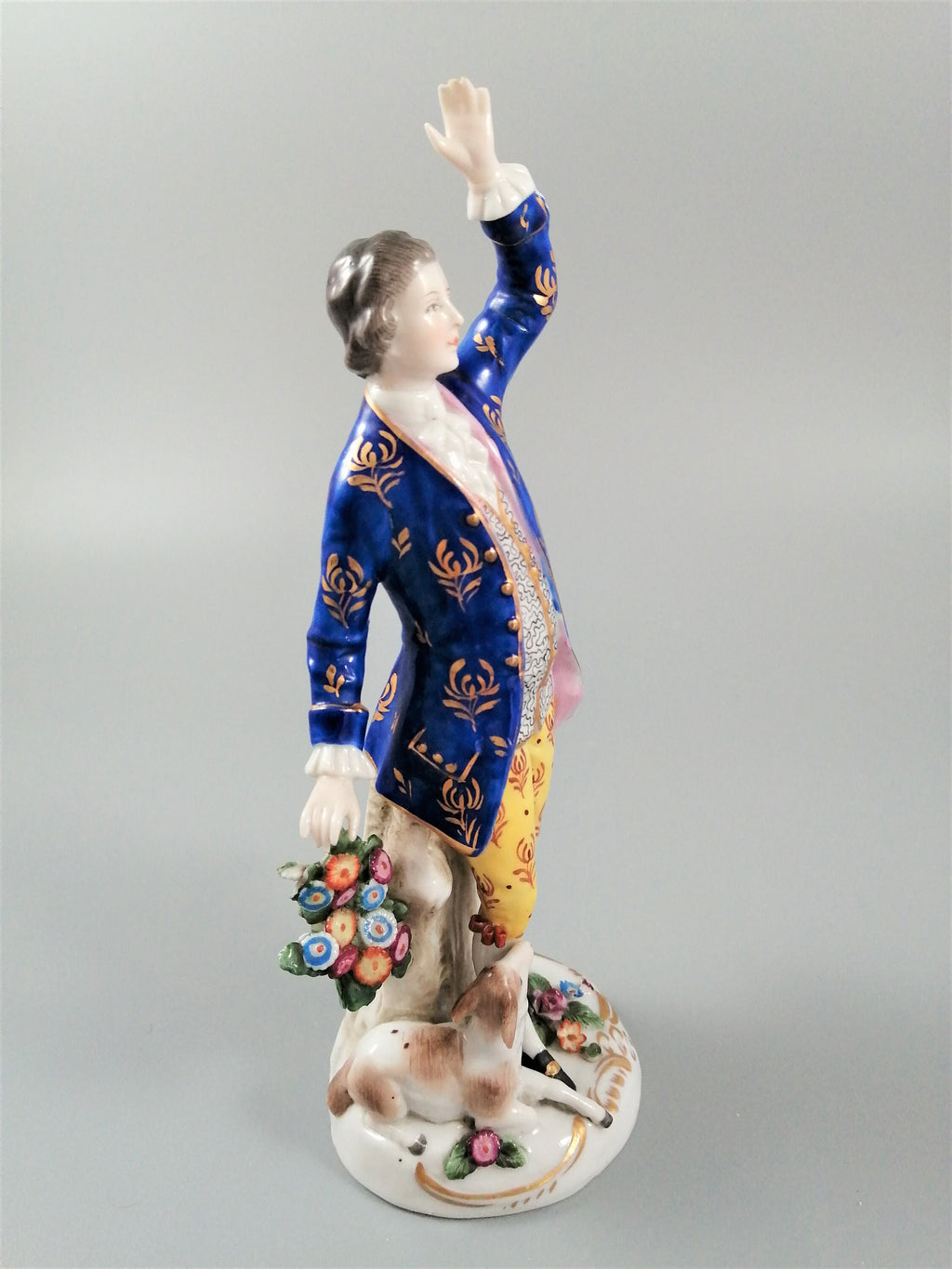 Antique Samson porcelain figurine, with gold anchor pseudo-marked to Chelsea