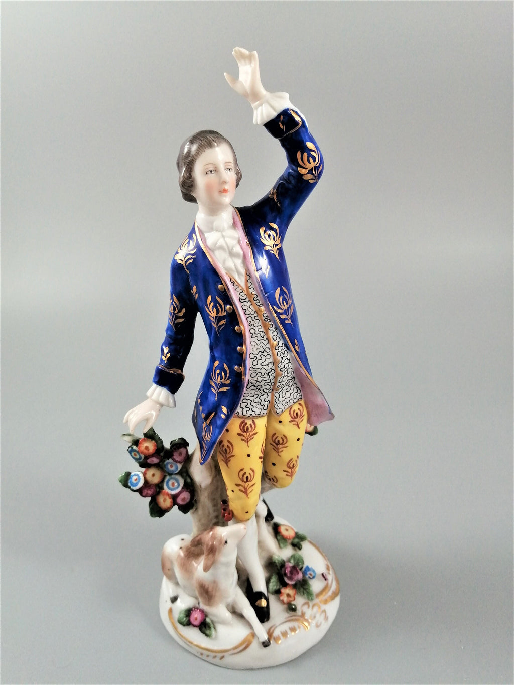 Antique Samson porcelain figurine, with gold anchor pseudo-marked to Chelsea