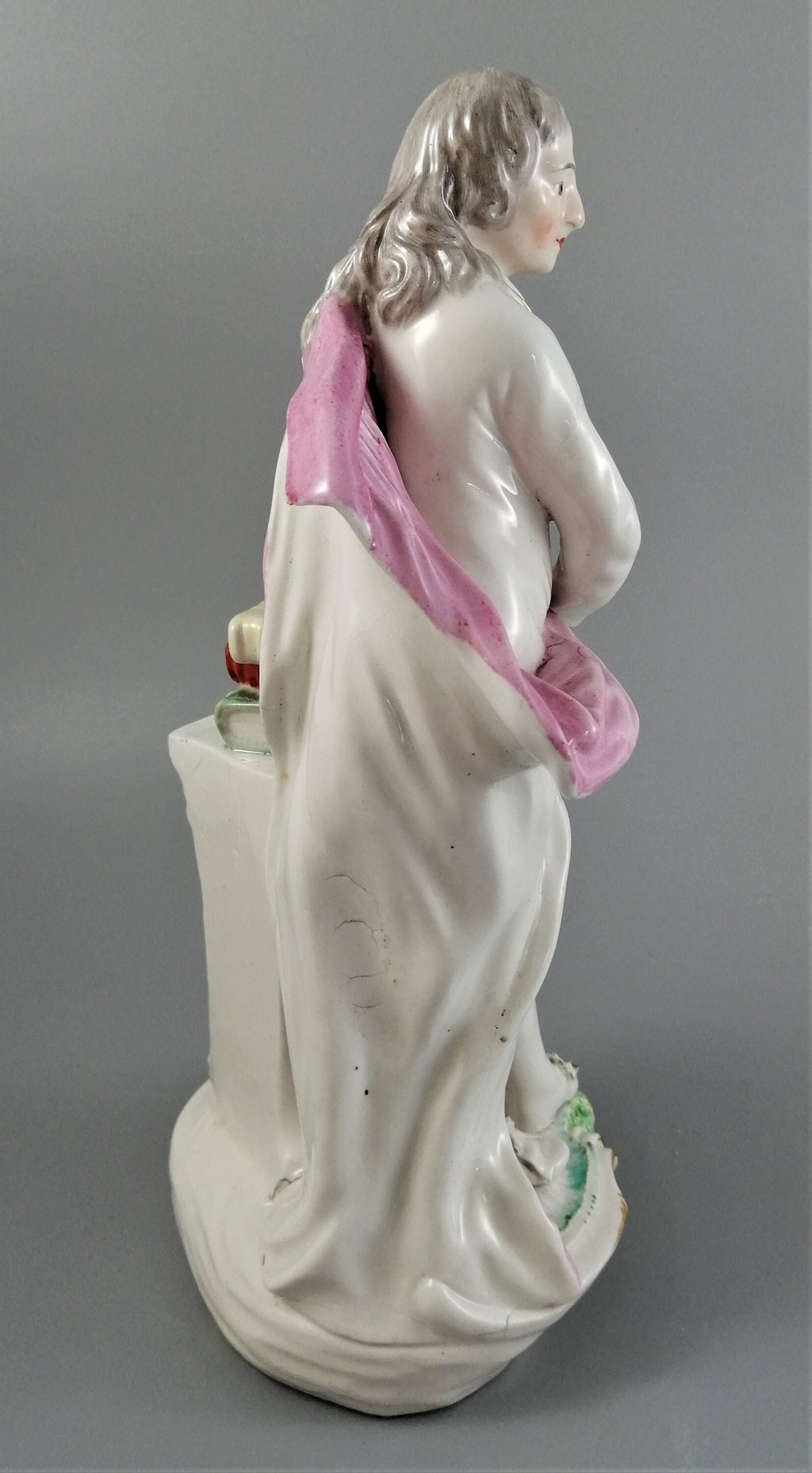 Antique Derby Porcelain John Milton Figurine, c. 1765