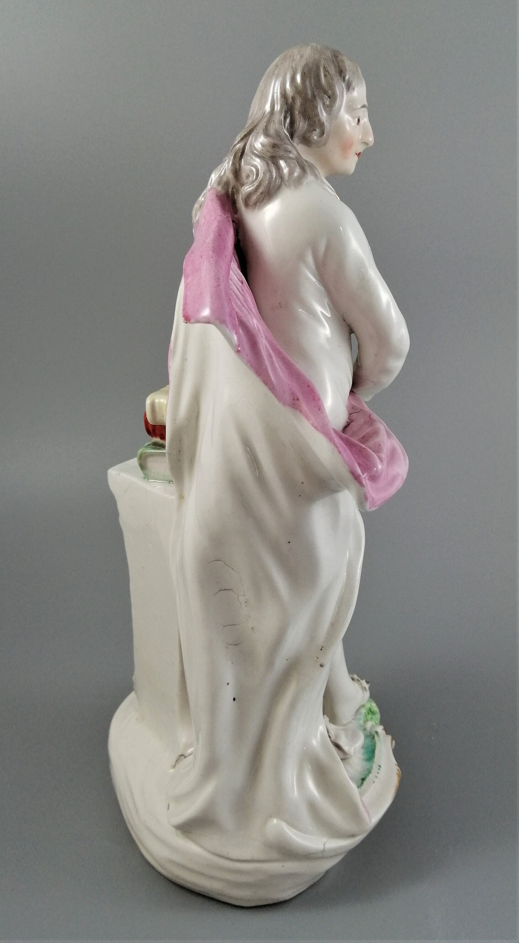 Antique Derby Porcelain John Milton Figurine, c. 1765