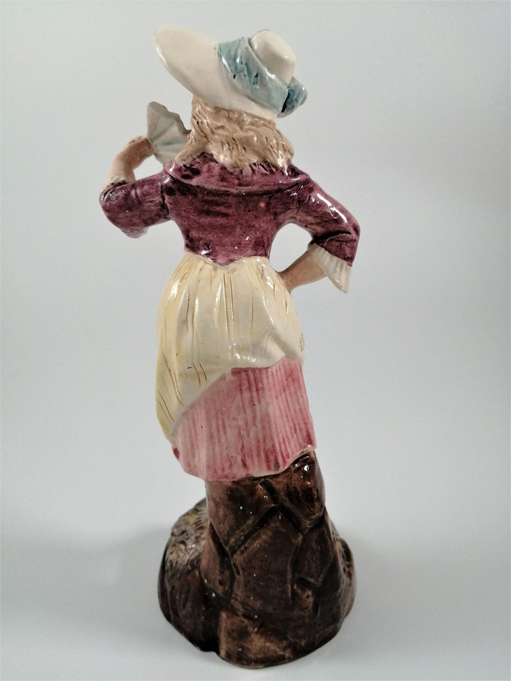 Brothers Urbach Antique Porcelain Figurine: Edwardian Girl with Fan