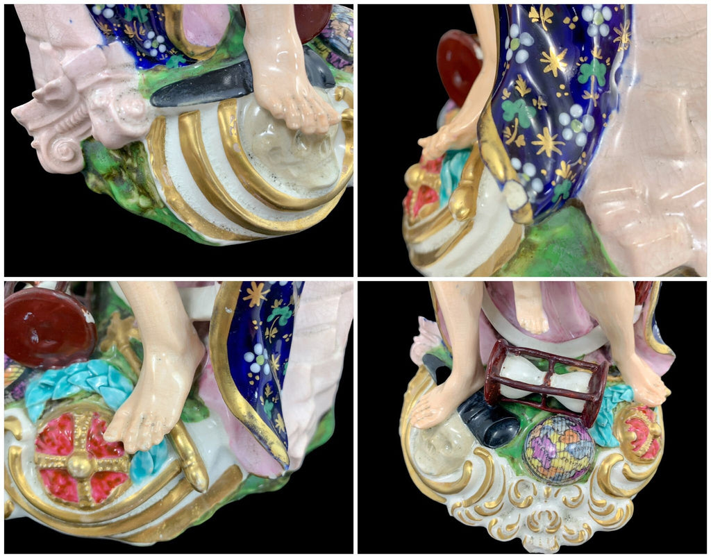 Early Derby Porcelain Figure: Time Clipping Wings of Love, c. 1765