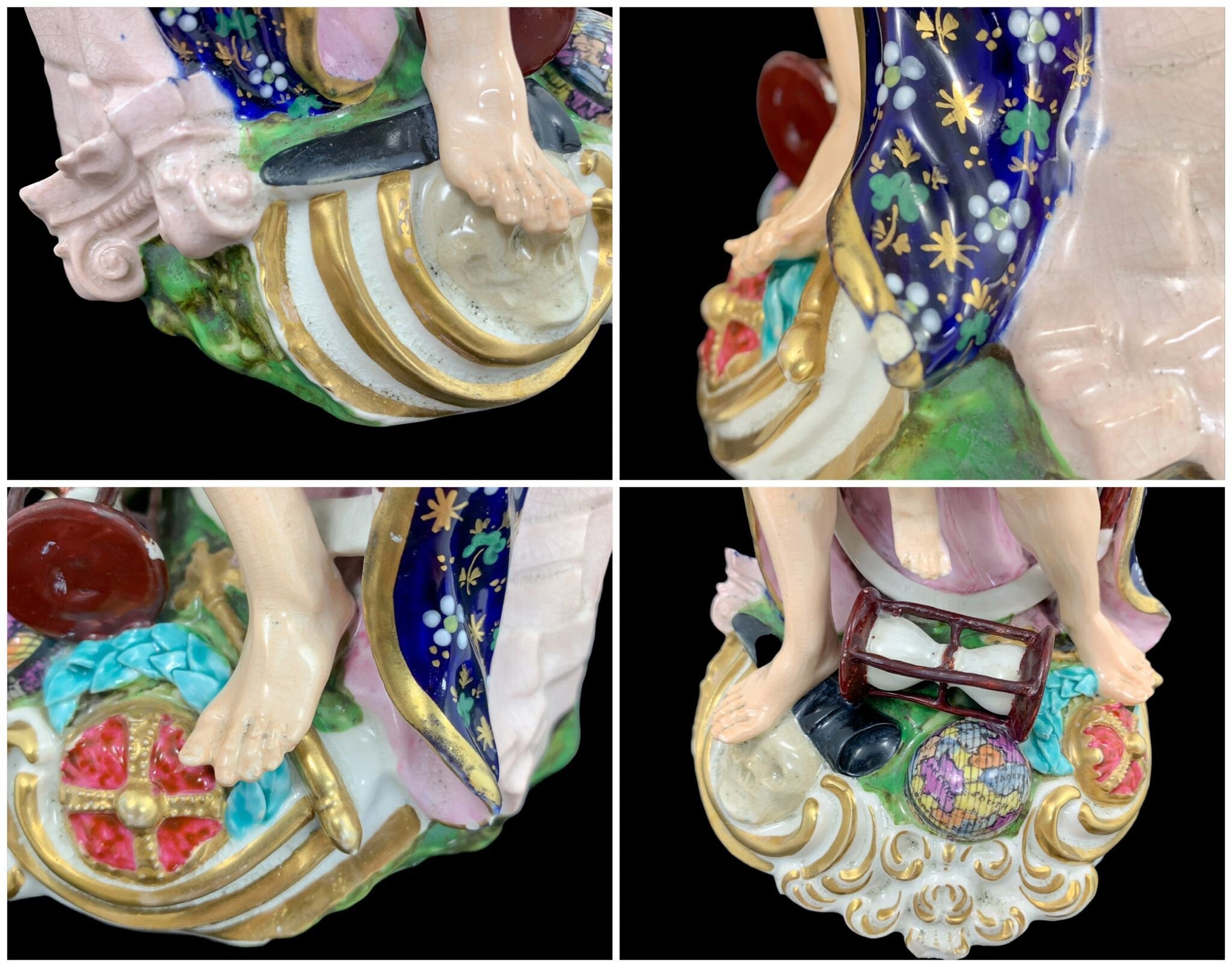 Early Derby Porcelain Figure: Time Clipping Wings of Love, c. 1765