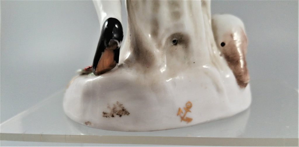 Antique Samson porcelain figurine, with gold anchor pseudo-marked to Chelsea