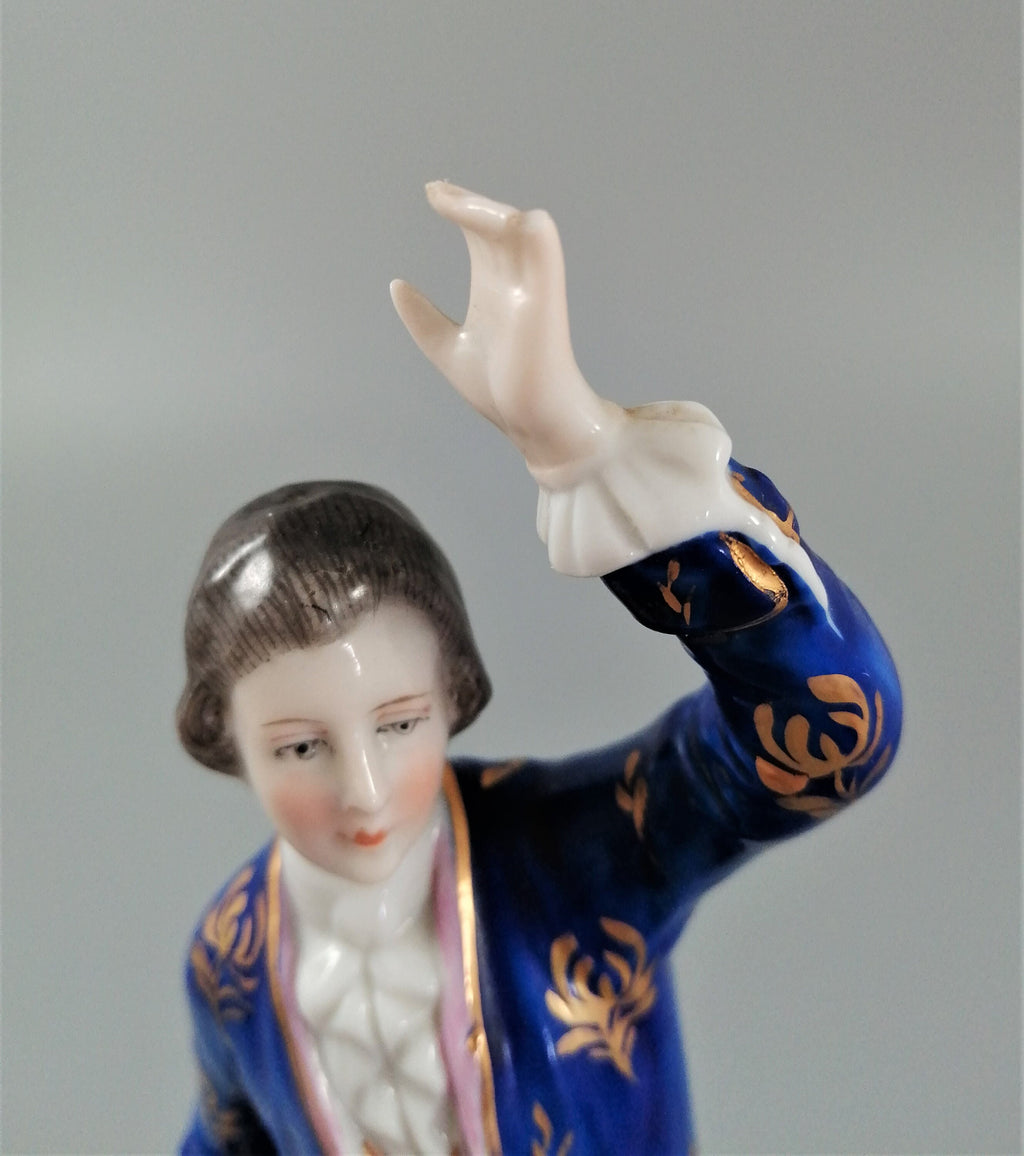 Antique Samson porcelain figurine, with gold anchor pseudo-marked to Chelsea