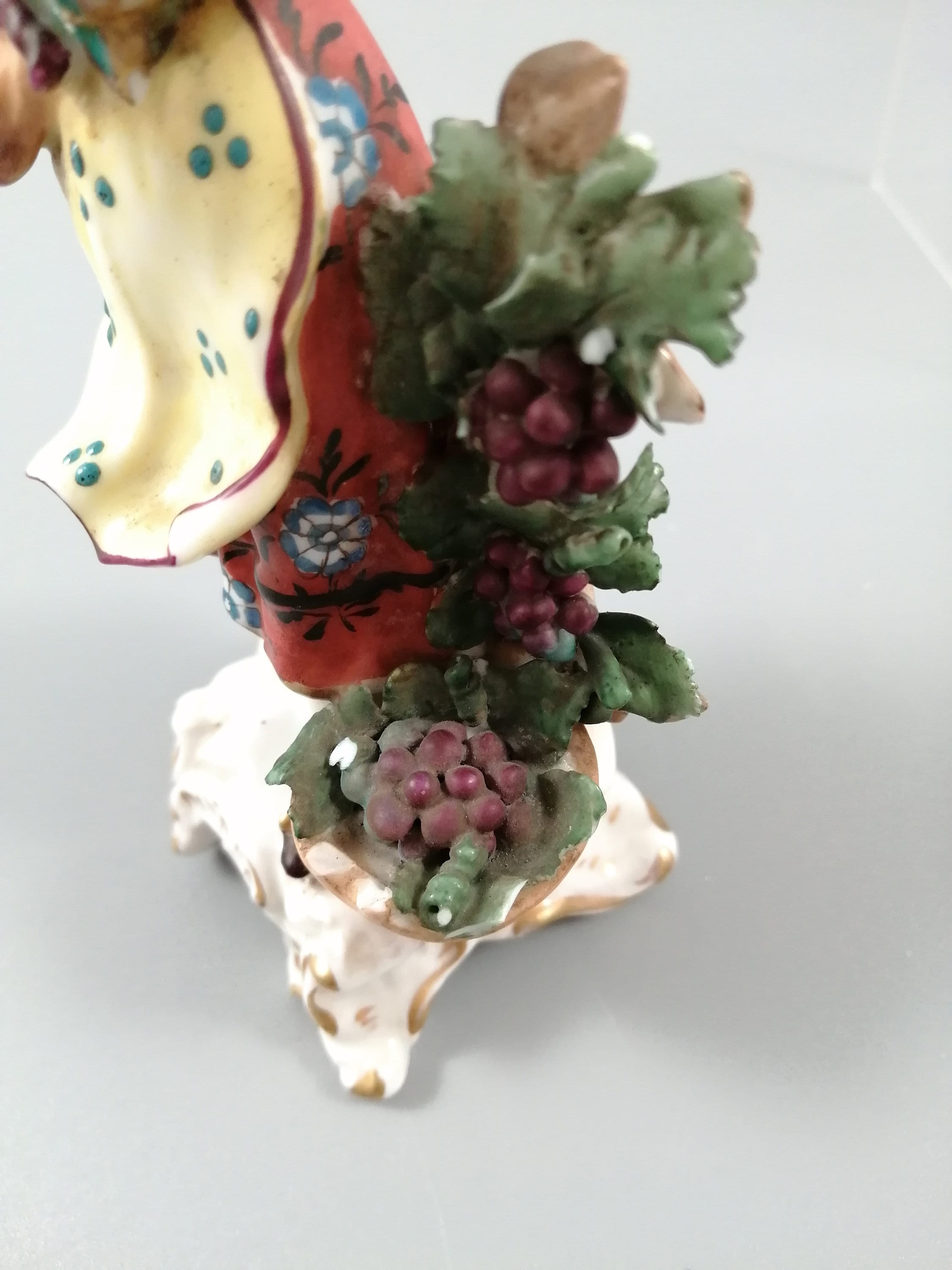 Antique Samson Porcelain Figurines: French Grape Pickers, Chelsea Style