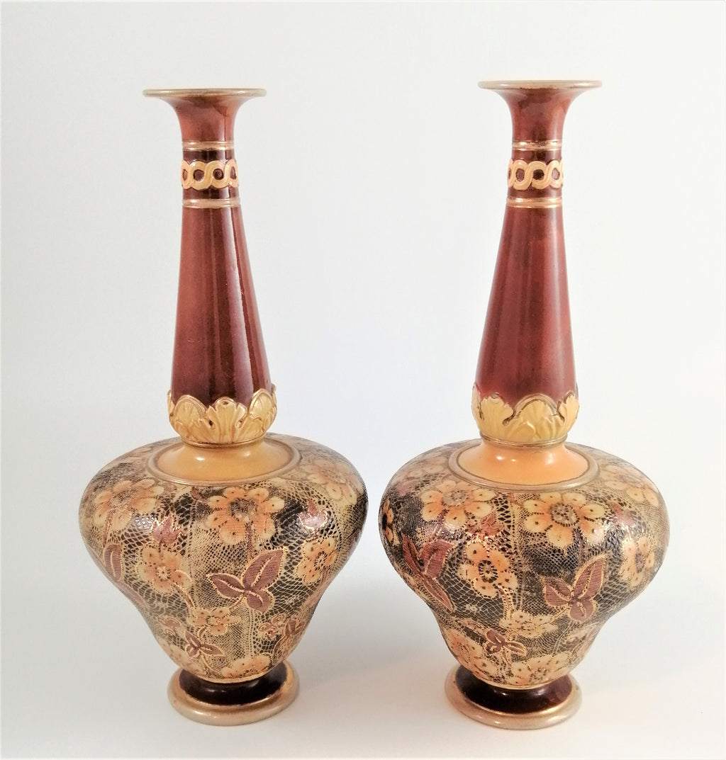 Late 19th Century Royal Doulton Slater's Patent Vase,set of 2