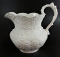 Antique Ridgway white rosette china jug ,c.1820