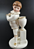 Rare Royal Worcester Figurine: Boy with Vase by James Hadley, 1883