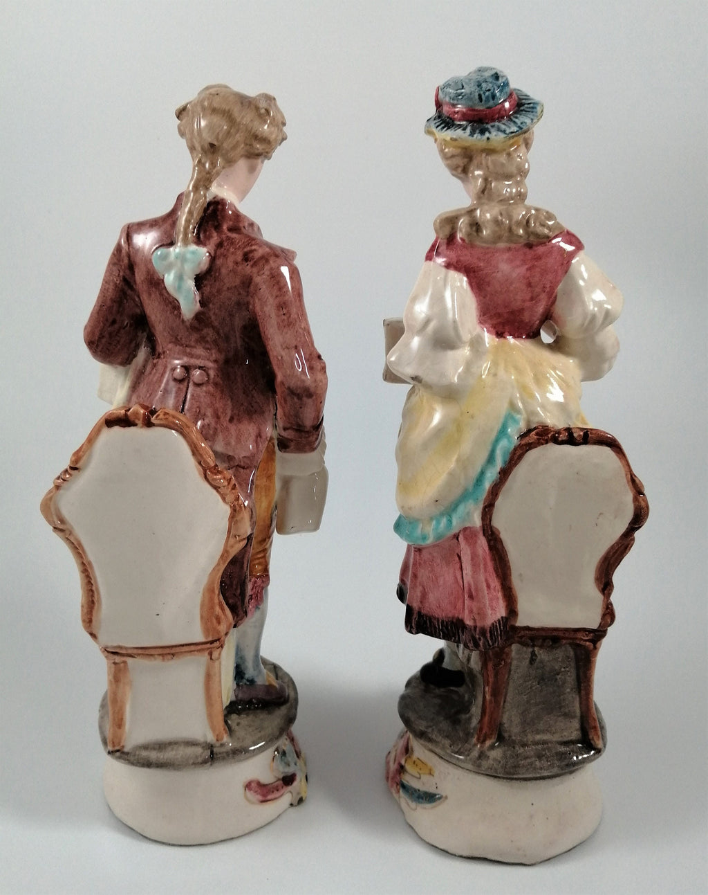 Antique pair of porcelain figurines, possibly by the Brothers Urbach