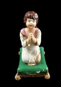 Antique Georgian porcelain Derby figurine of a praying kneeling girl, с.1830, Bloor period