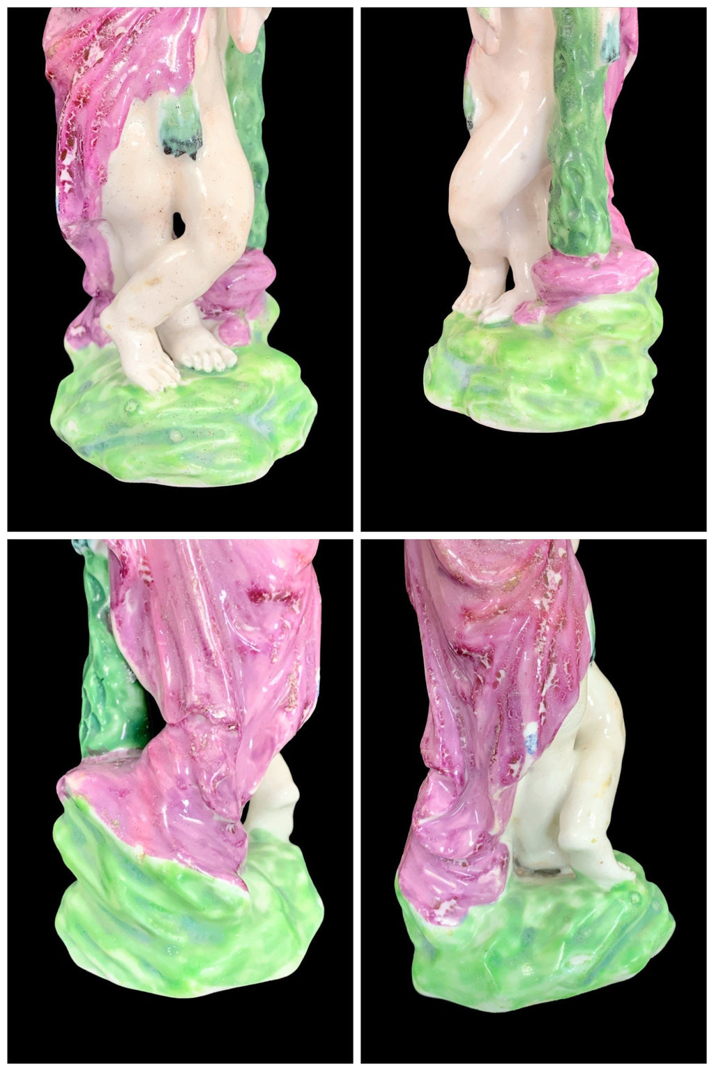 Antique Chelsea-Derby Porcelain Putto Figurine: Young Hercules, c. 1775