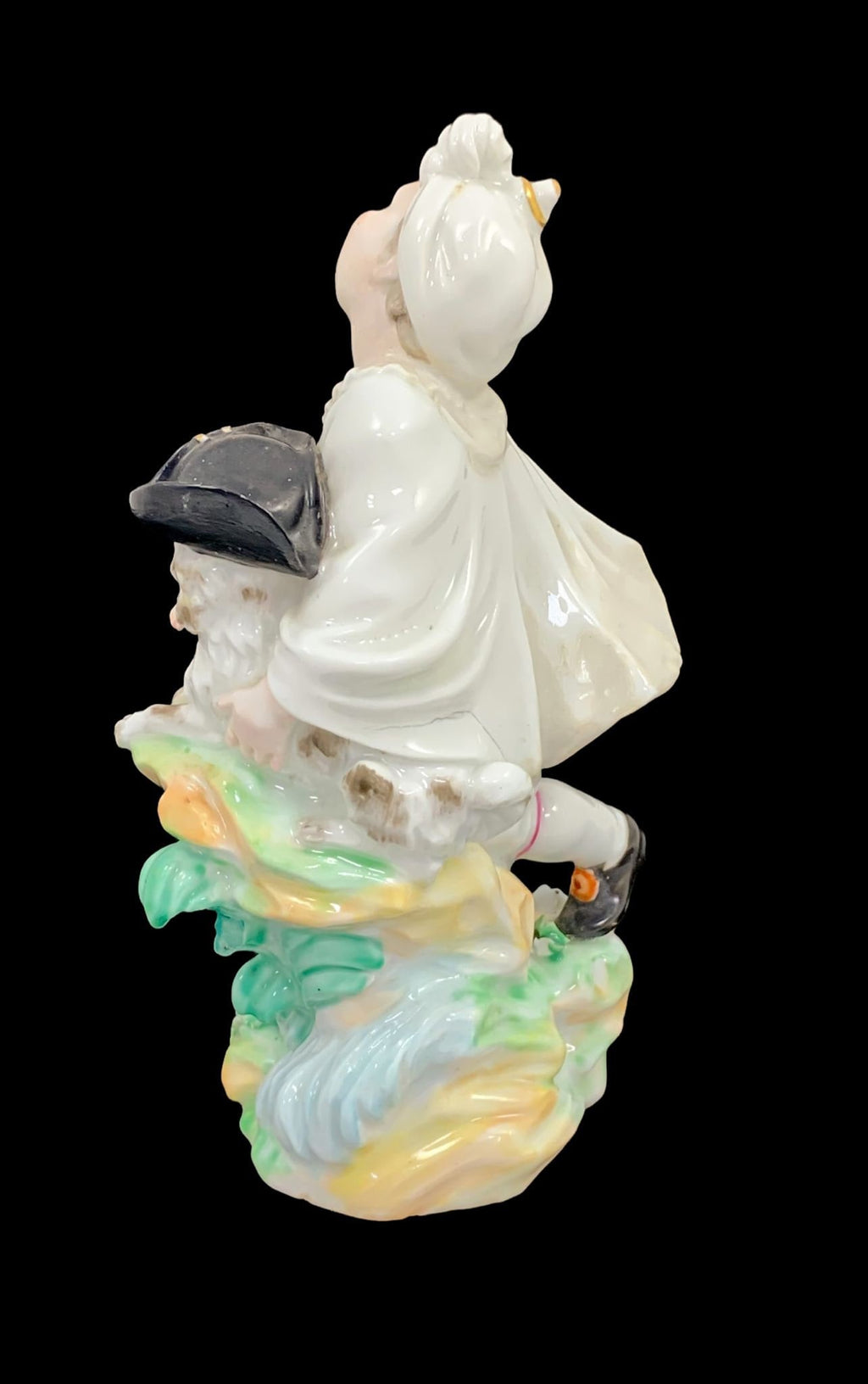 Rare Derby Porcelain Figurine: Boy with Macaroni Dog, c.1775